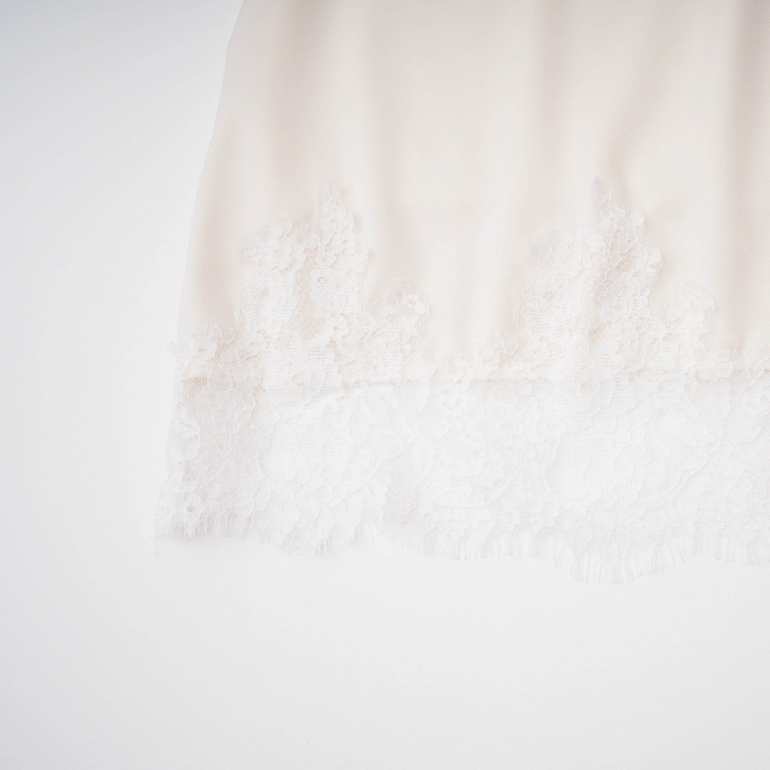 Carlota Cream Cape & Skirt Set with Lace Trim