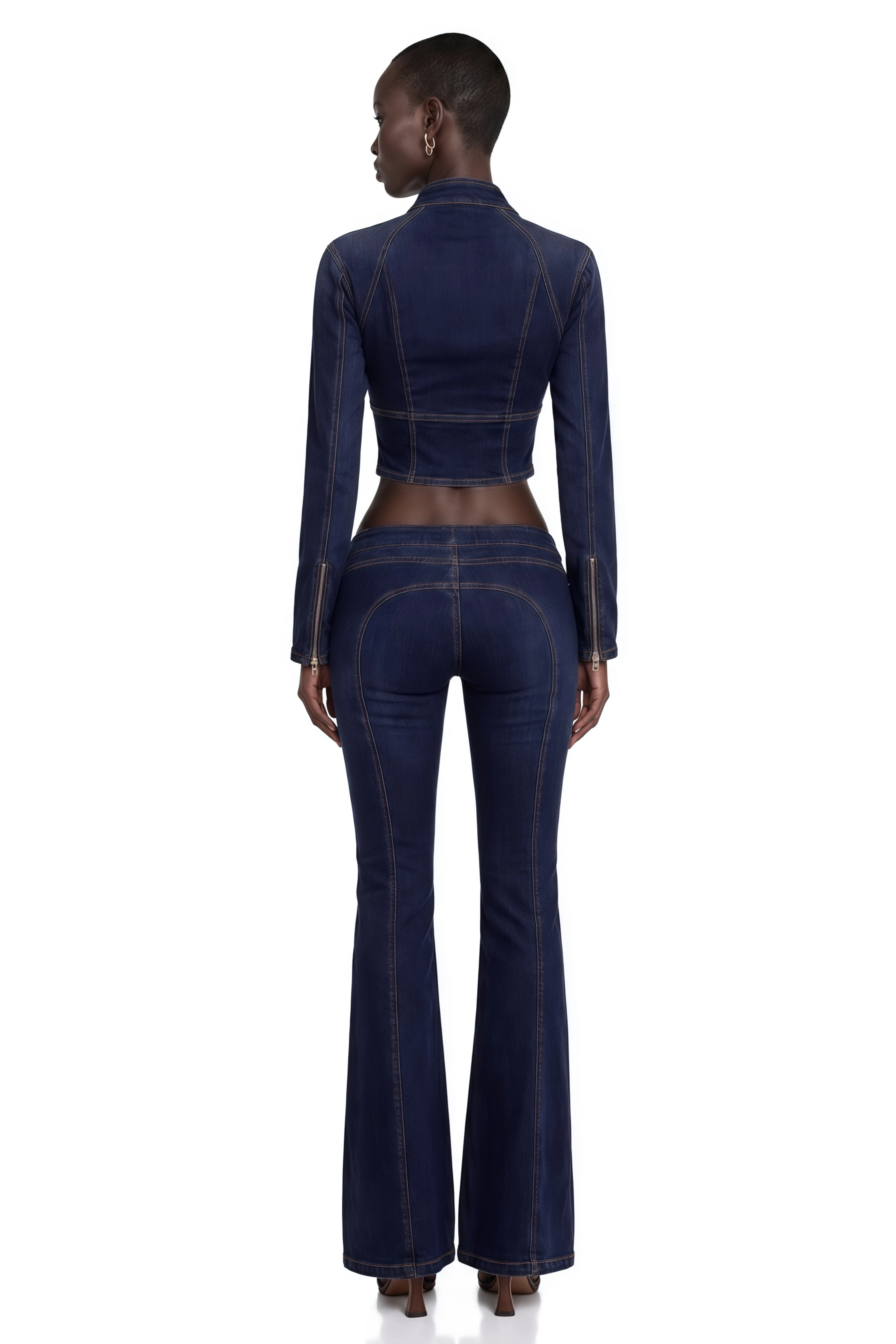 Kiona Indigo Blue Denim Lace-Up Co-ord Set