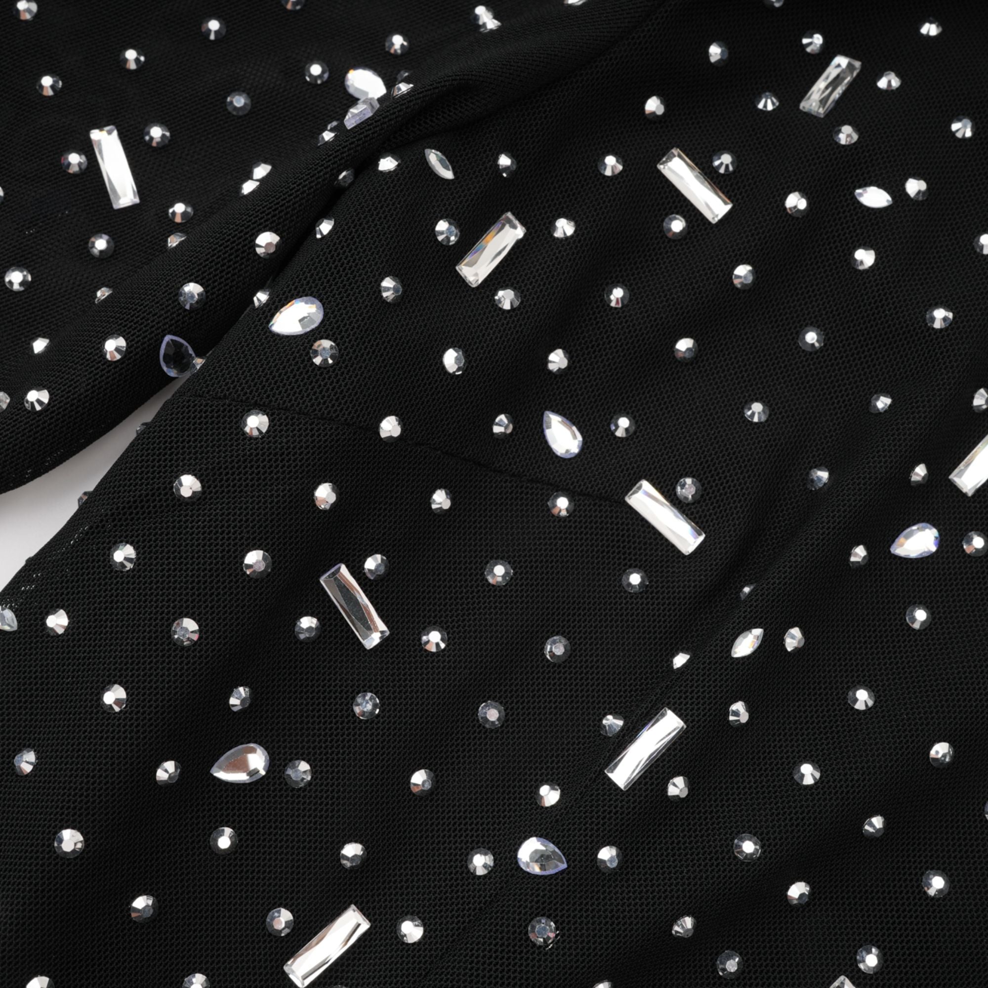 Léna Black Embellished Semi-Sheer Maxi Dress