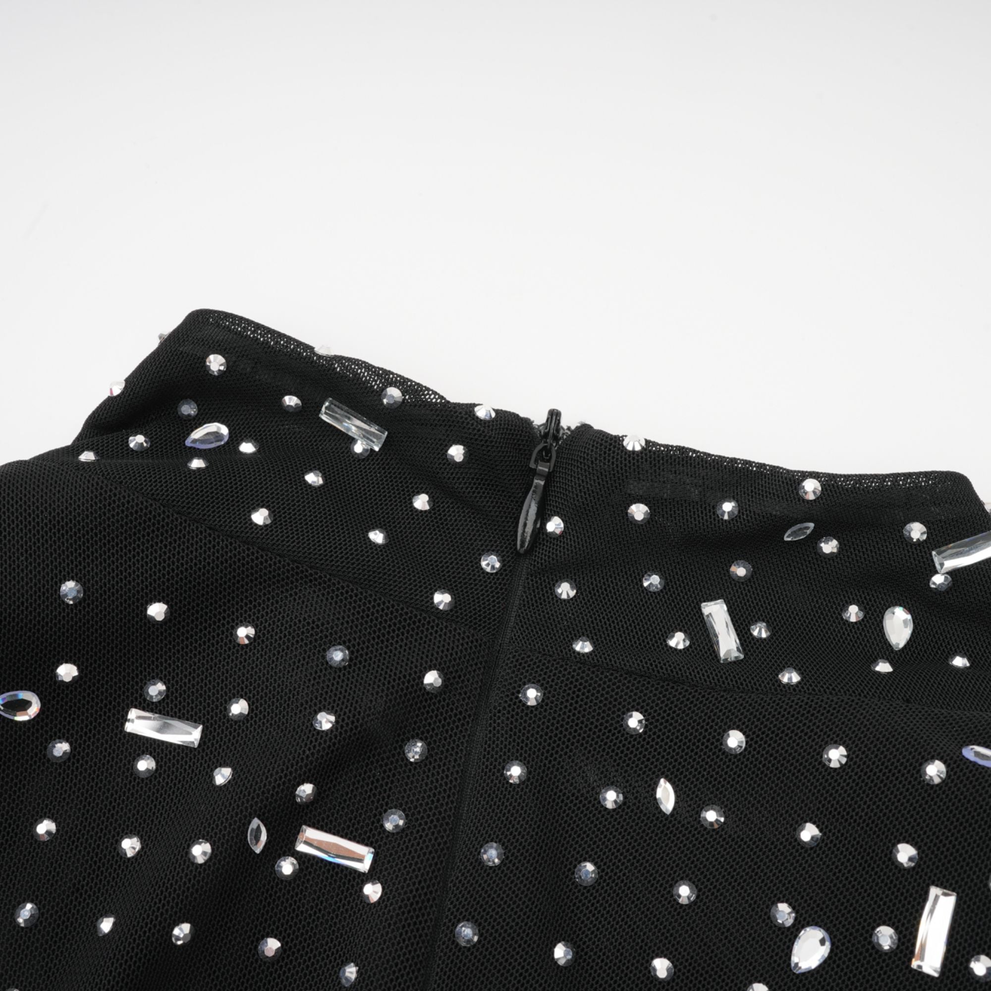 Léna Black Embellished Semi-Sheer Maxi Dress