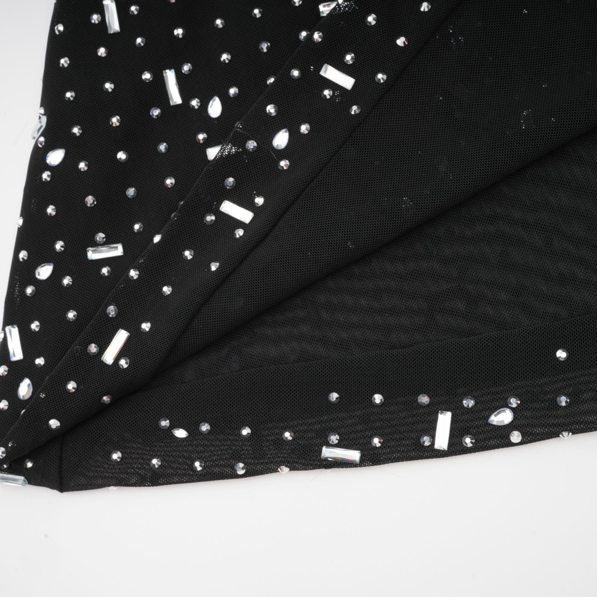 Léna Black Embellished Semi-Sheer Maxi Dress