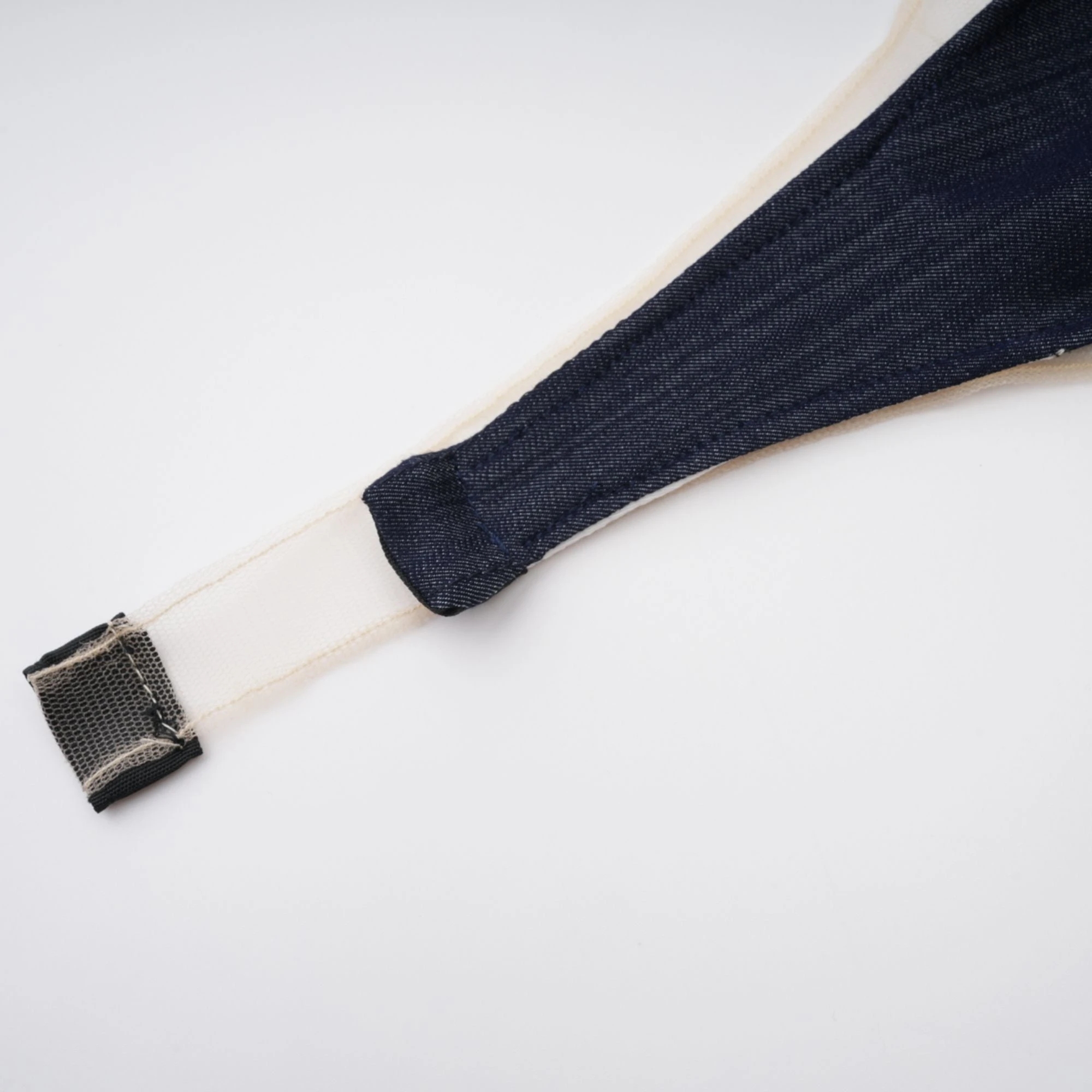 Sandrine Blue Denim Semi-Sheer Bodysuit