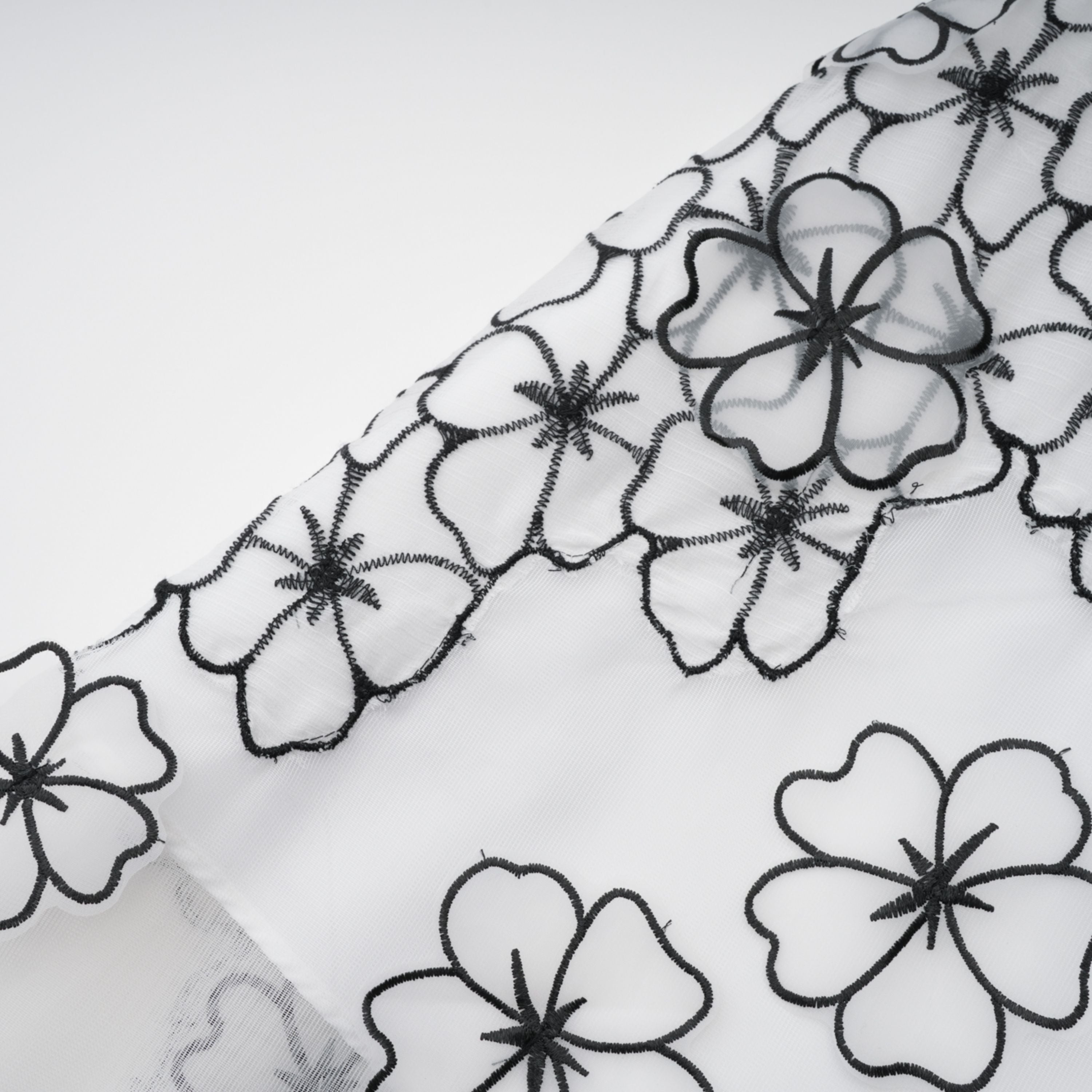 Yaelle White Floral Appliqué Tulle Midi Dress