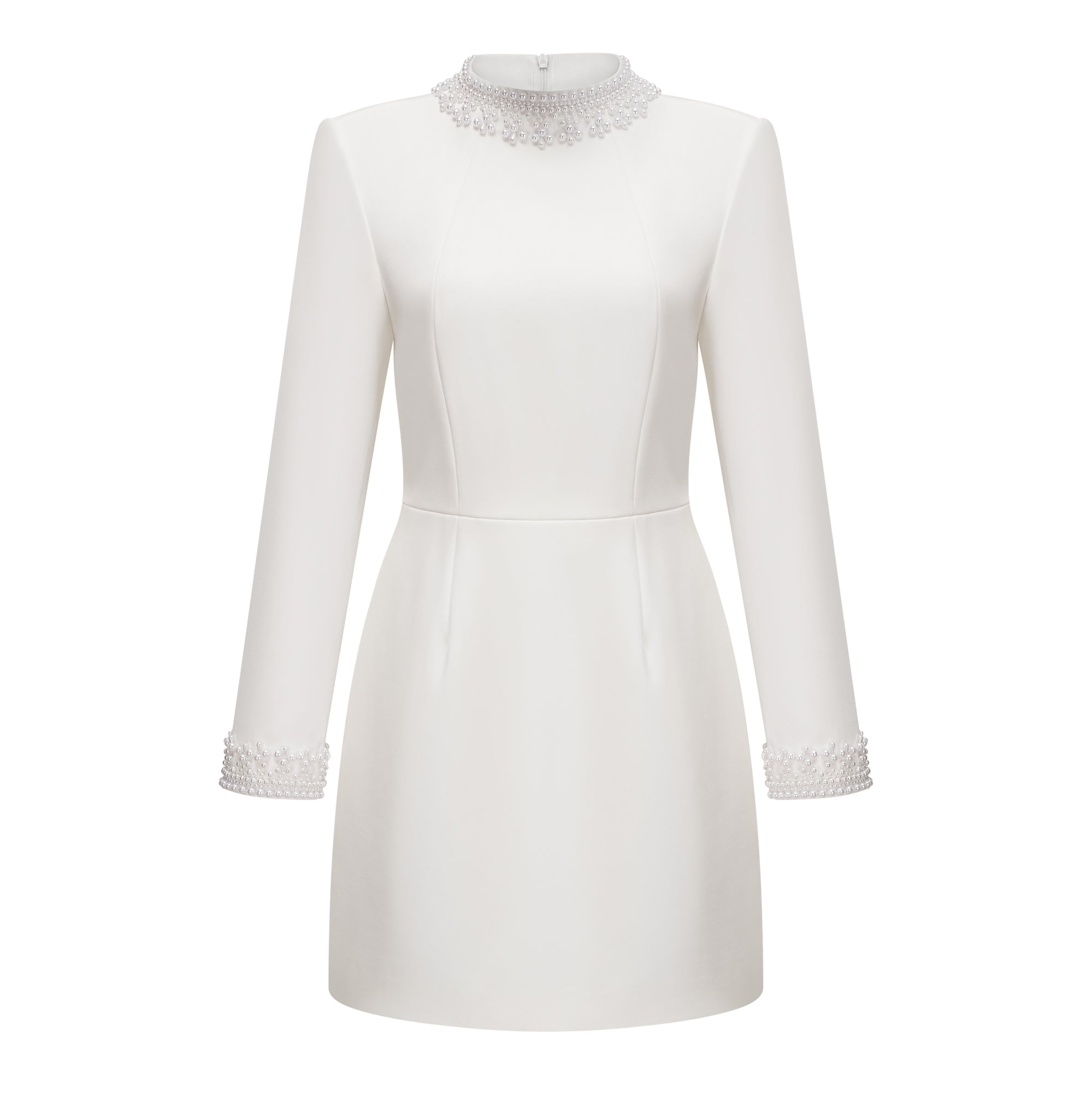 Bernadette White Faux Pearl Mini Dress