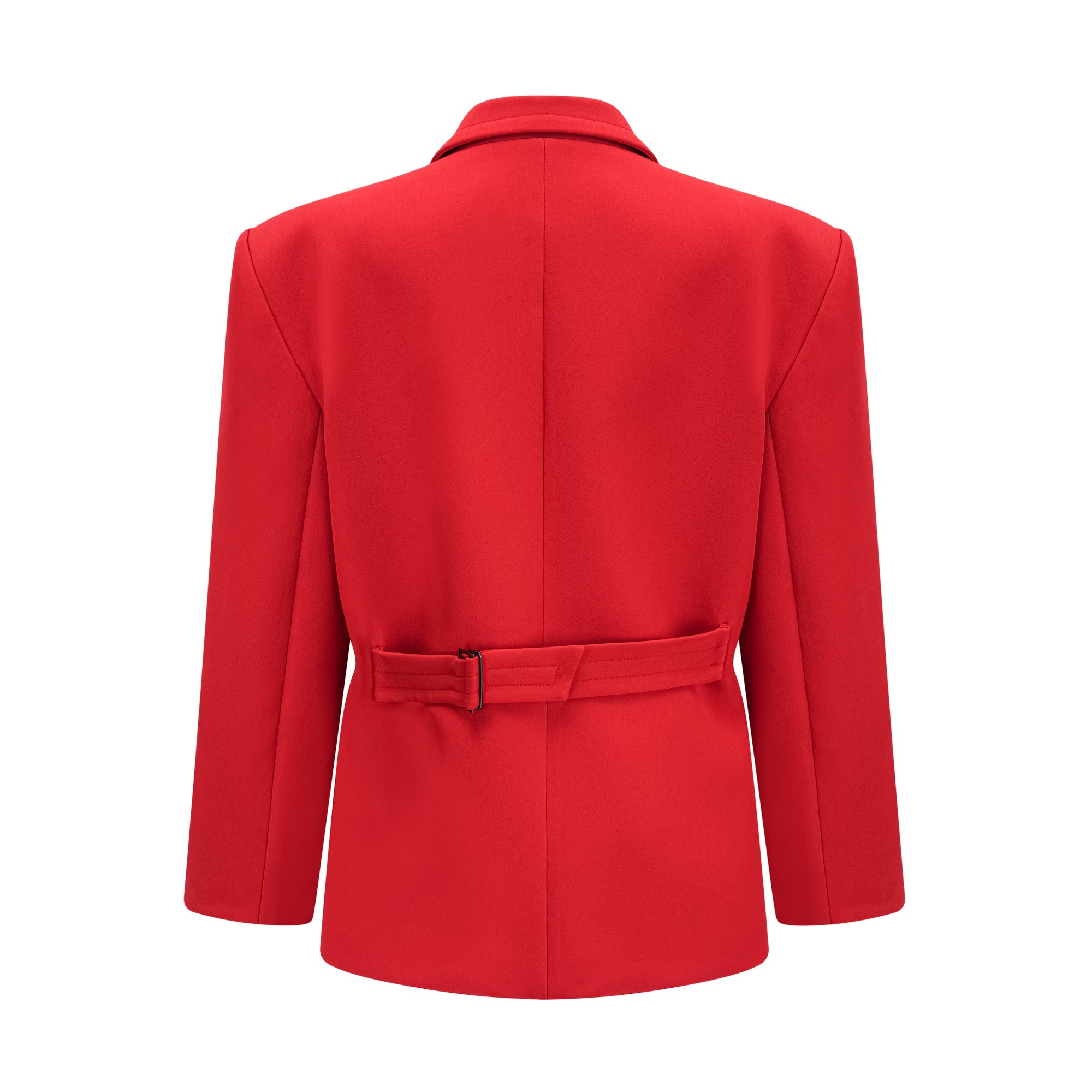 Coline Red Hourglass Double-Breasted Blazer