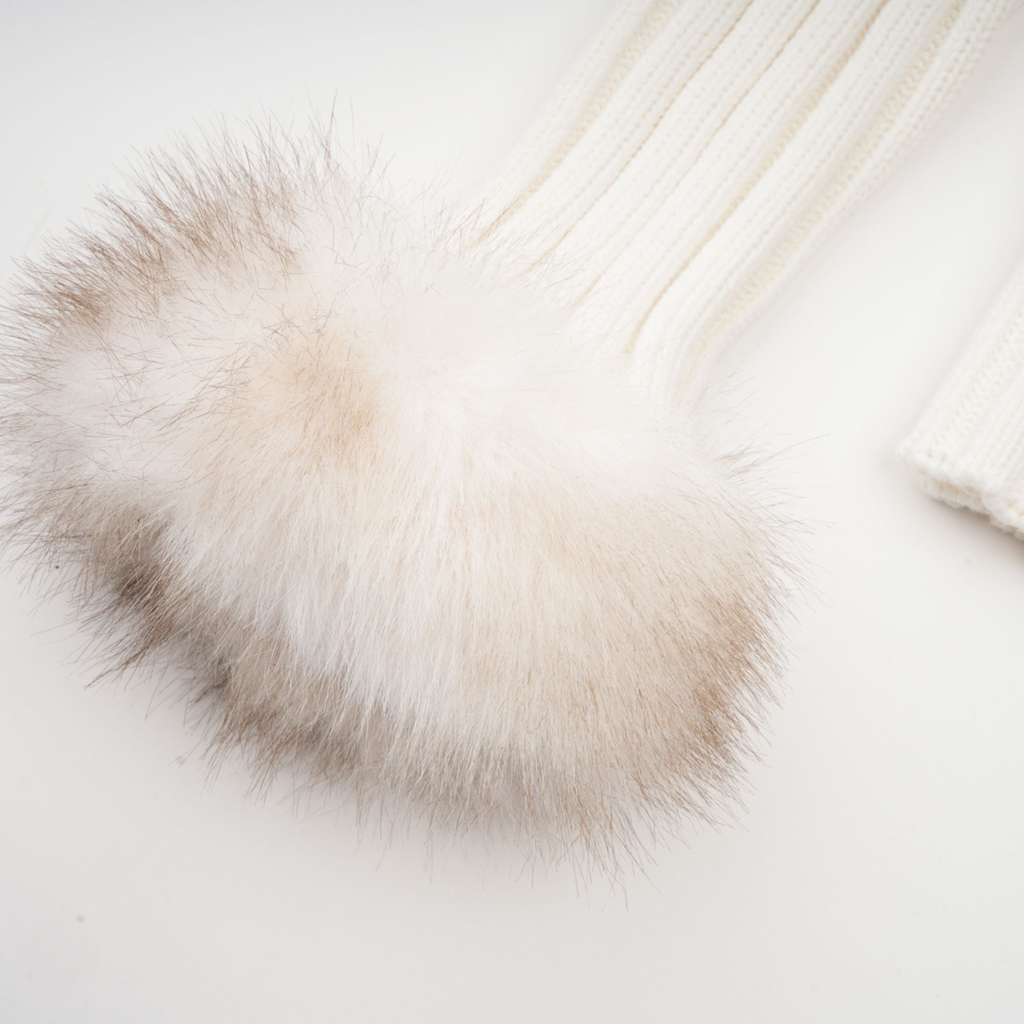 Laetiecia faux-fur ribbed-knit jacket