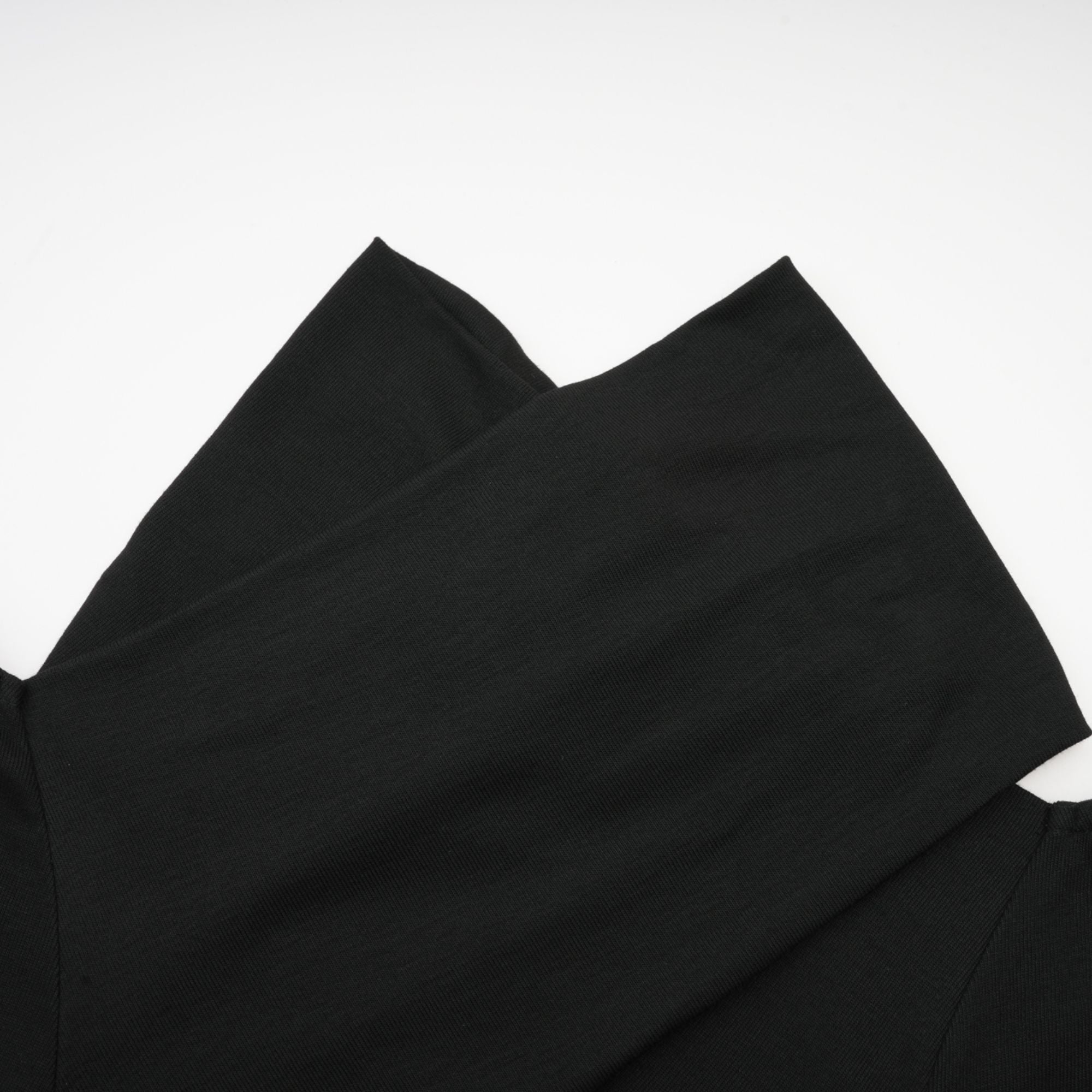 Odette Black Ruched Stretch-Jersey Top
