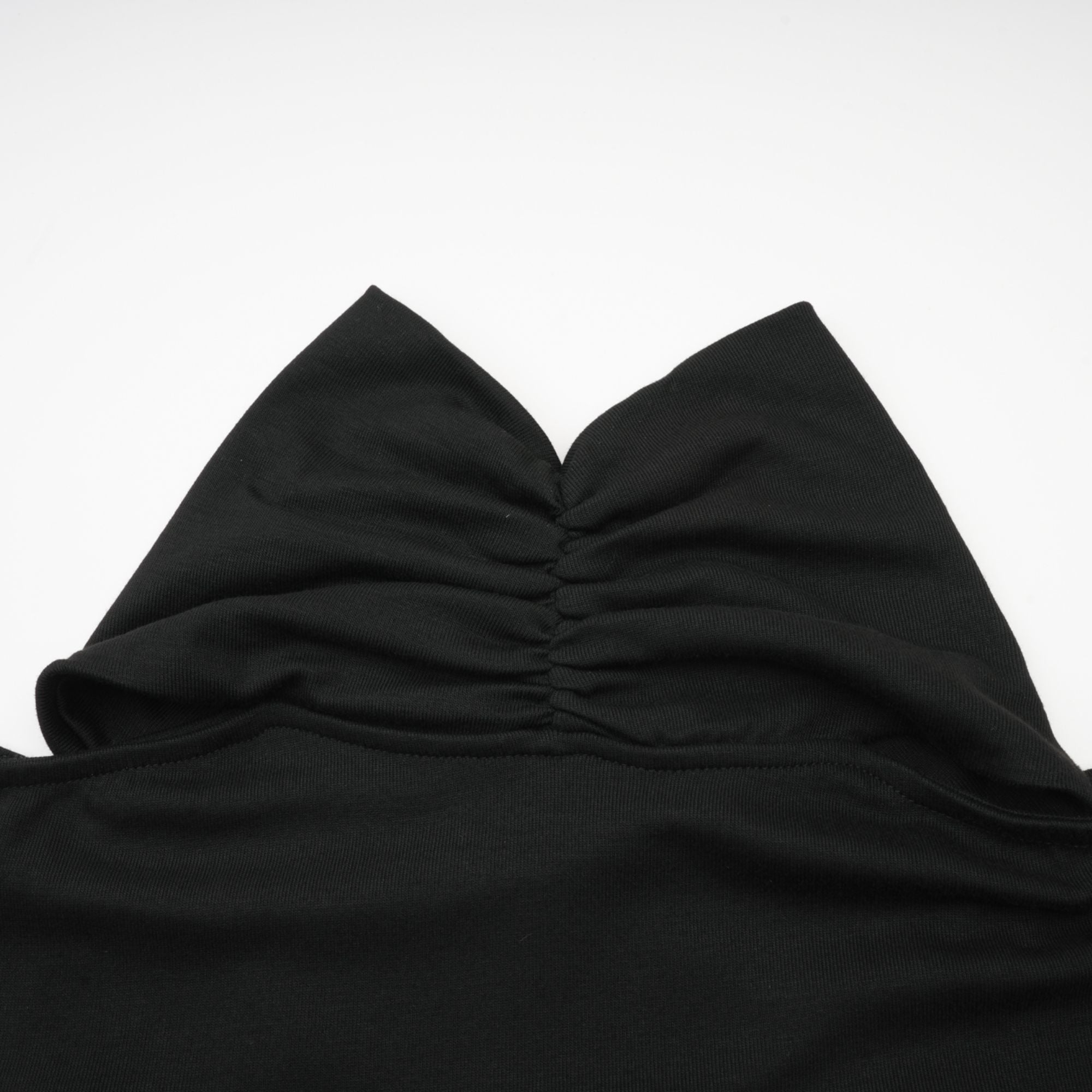 Odette Black Ruched Stretch-Jersey Top