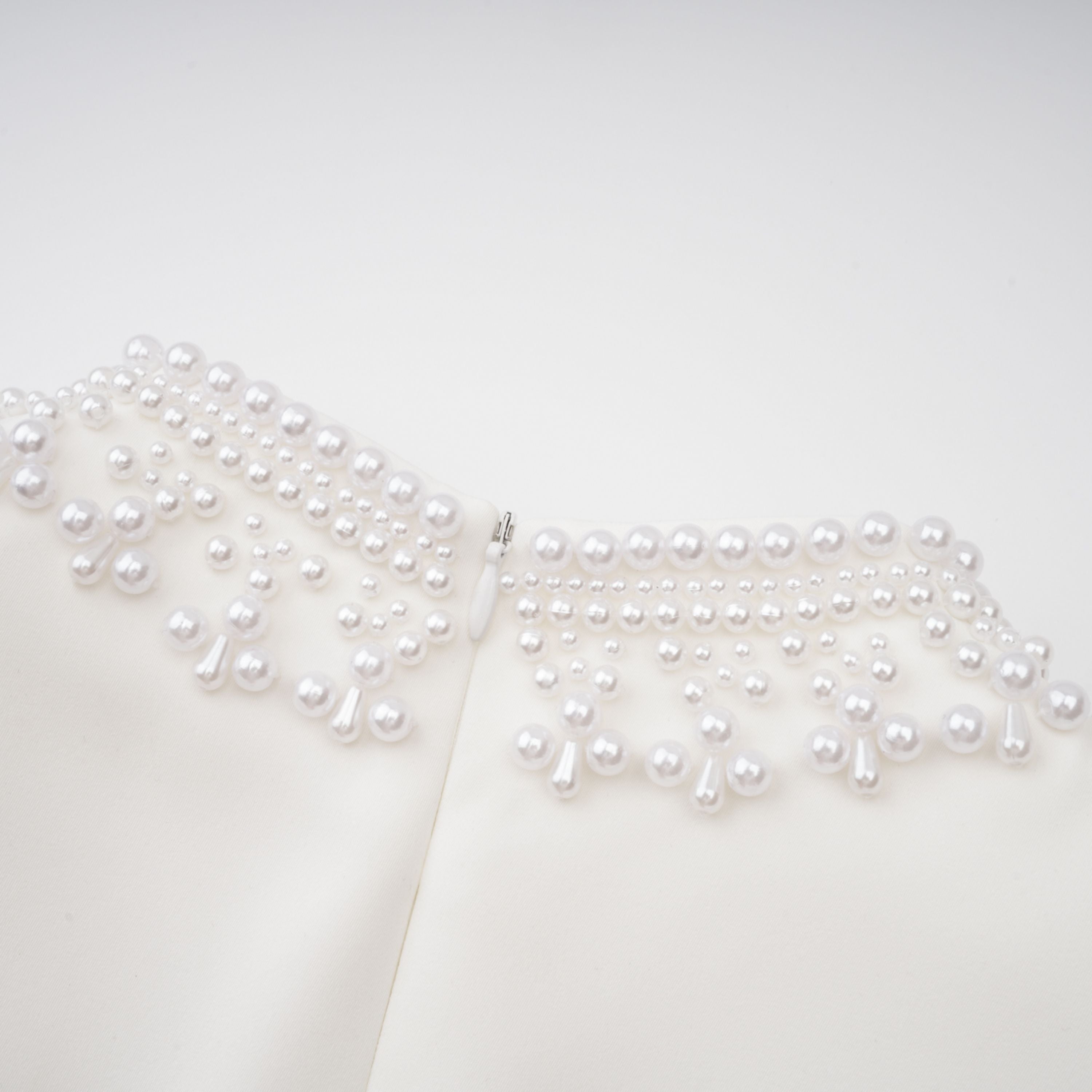 Bernadette White Faux Pearl Mini Dress