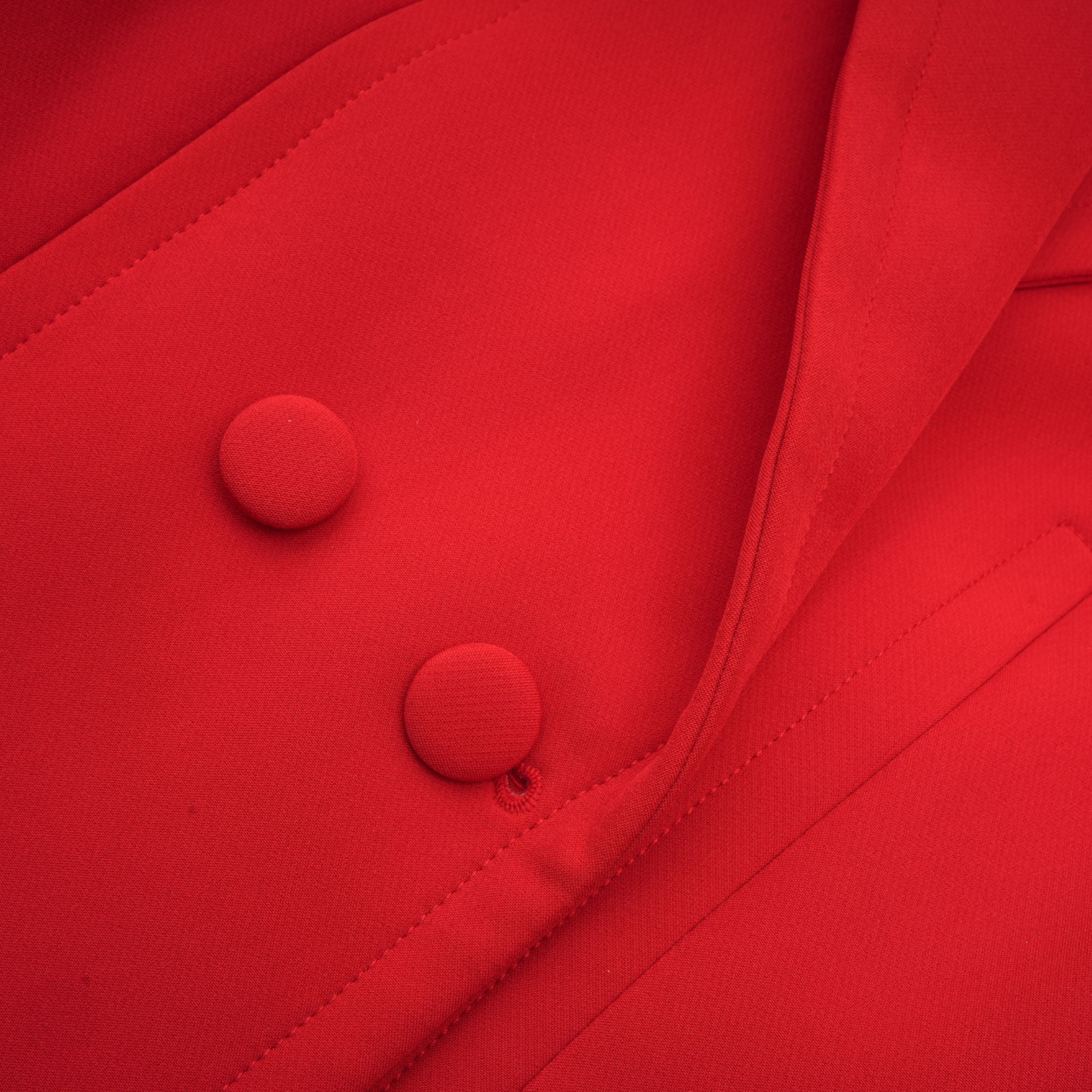 Coline Red Hourglass Double-Breasted Blazer
