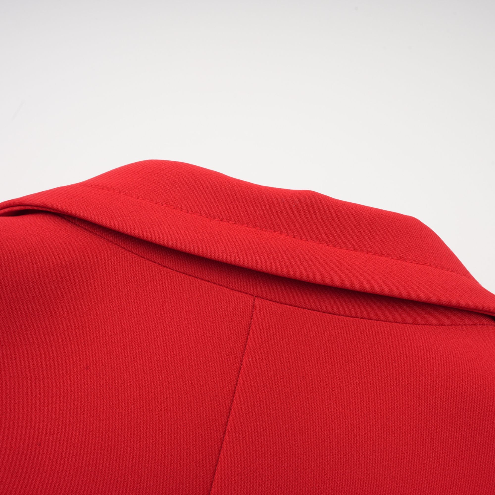 Coline Red Hourglass Double-Breasted Blazer