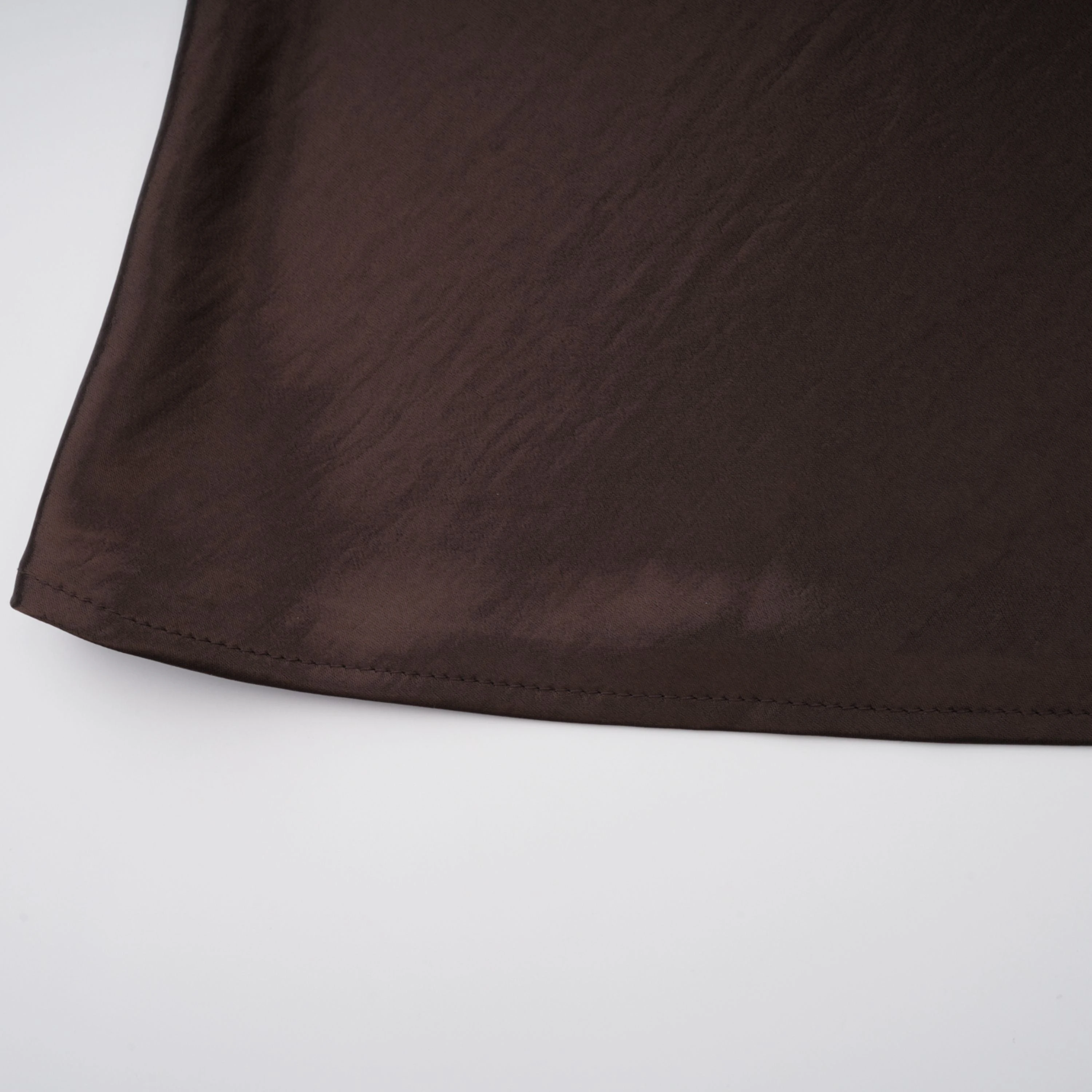Gitta Brown Off Shoulder Satin Maxi Gown