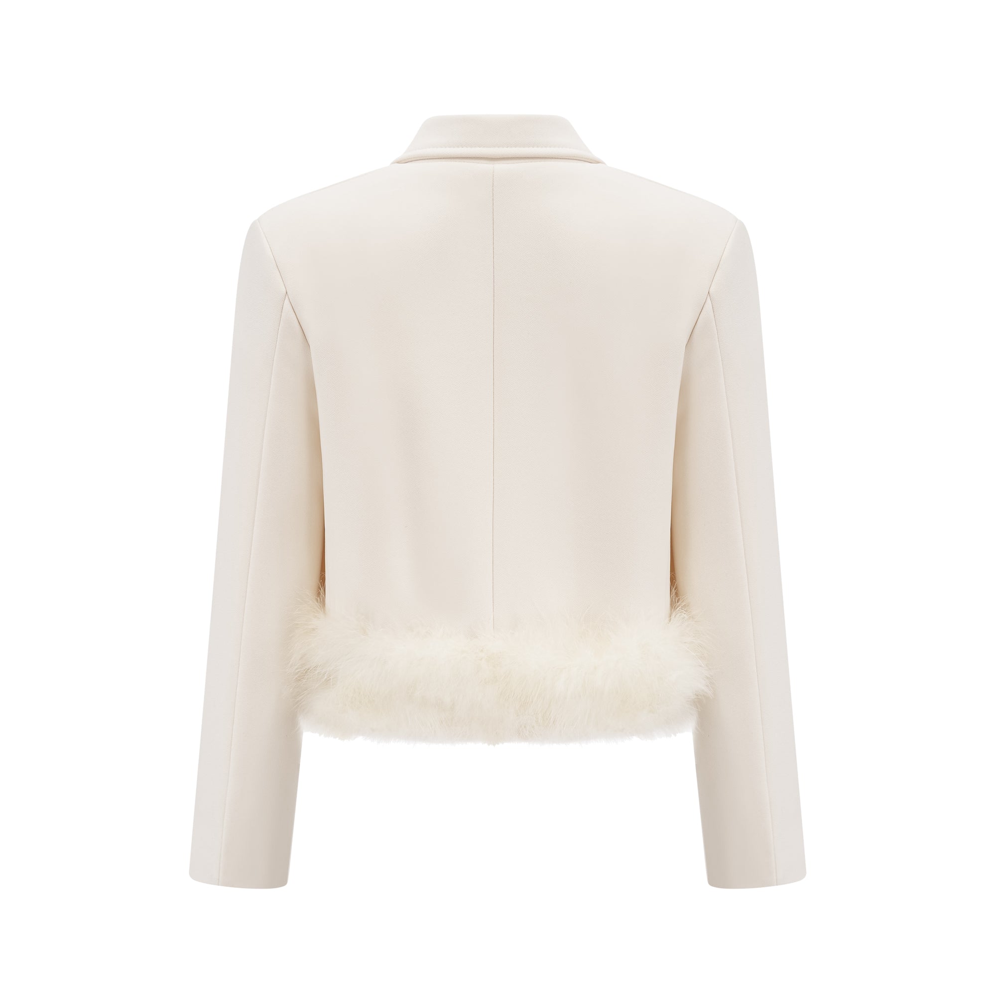 Valérie Feather-Hem Blazer & Skirt Matching Set