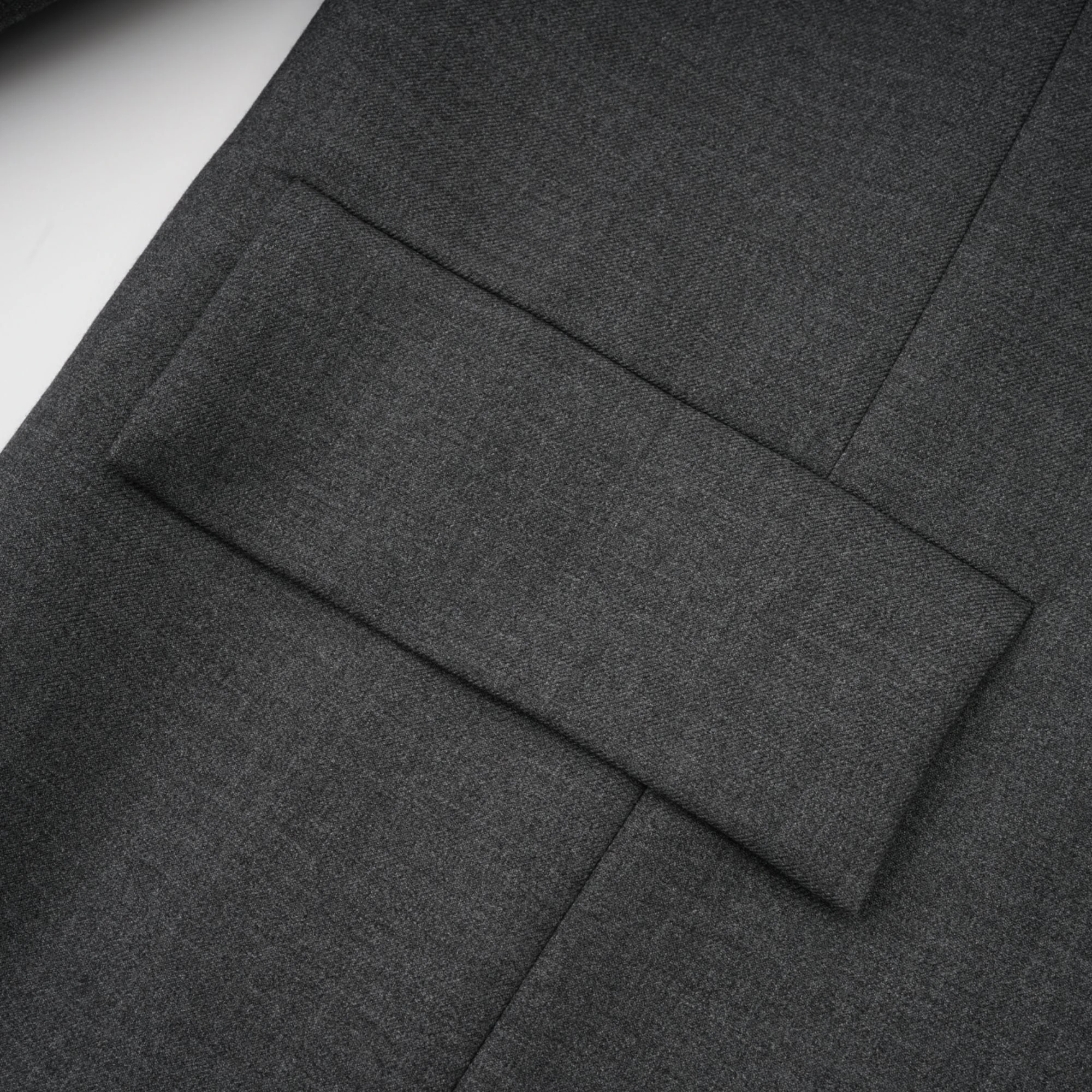 Grey blazer with black lace trim