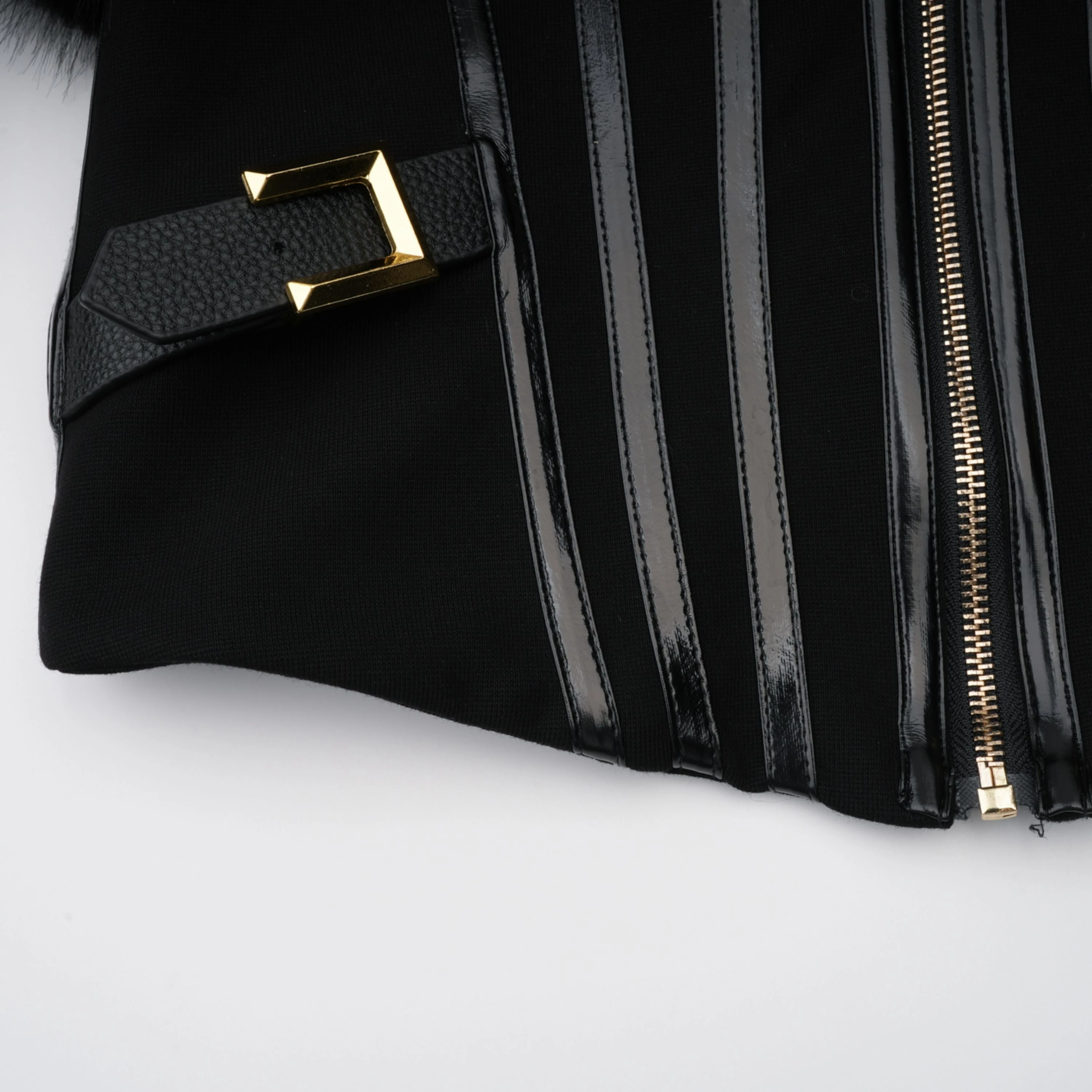 Black Fur-effect Jacket