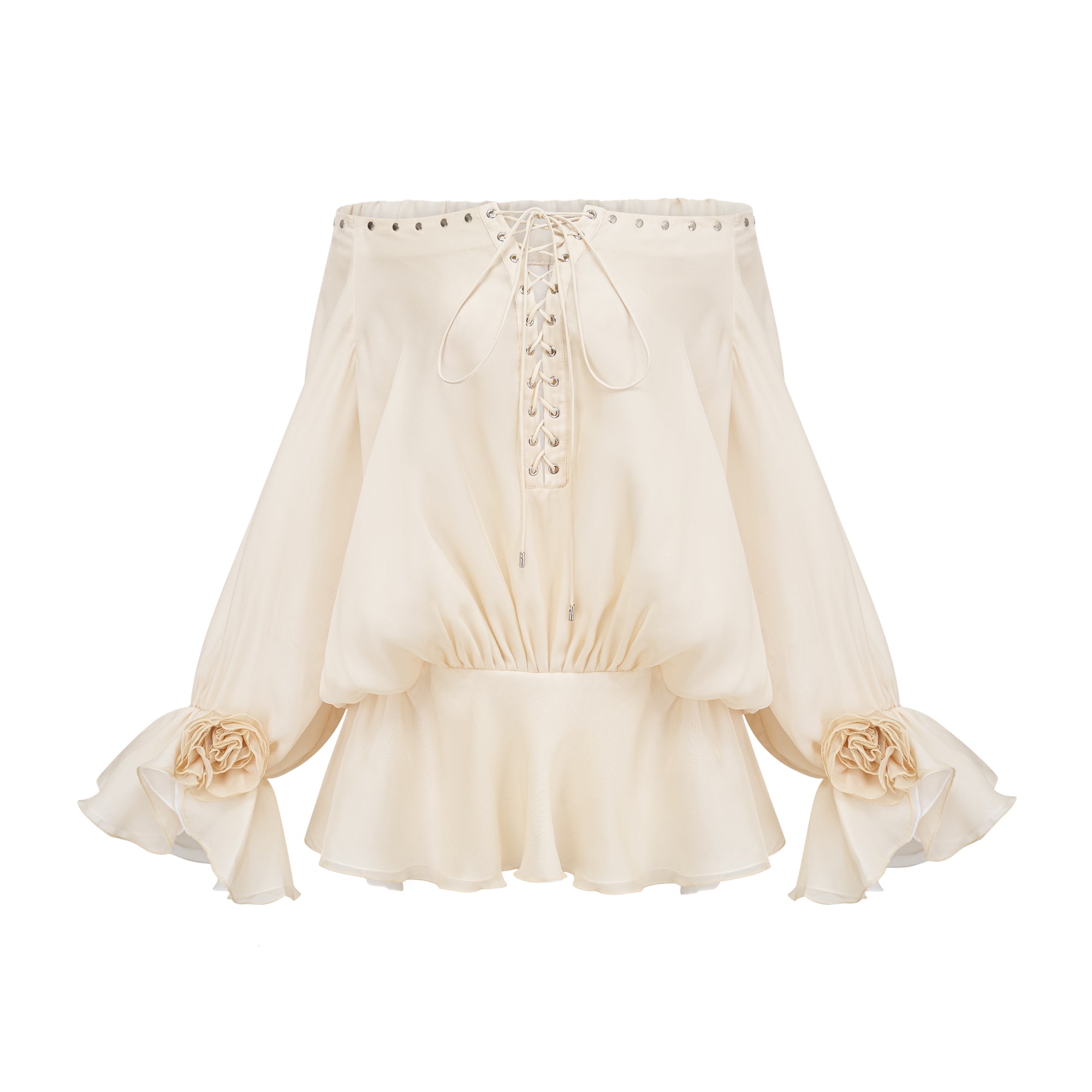 Lisette Off-Shoulder Chiffon Mini Dress