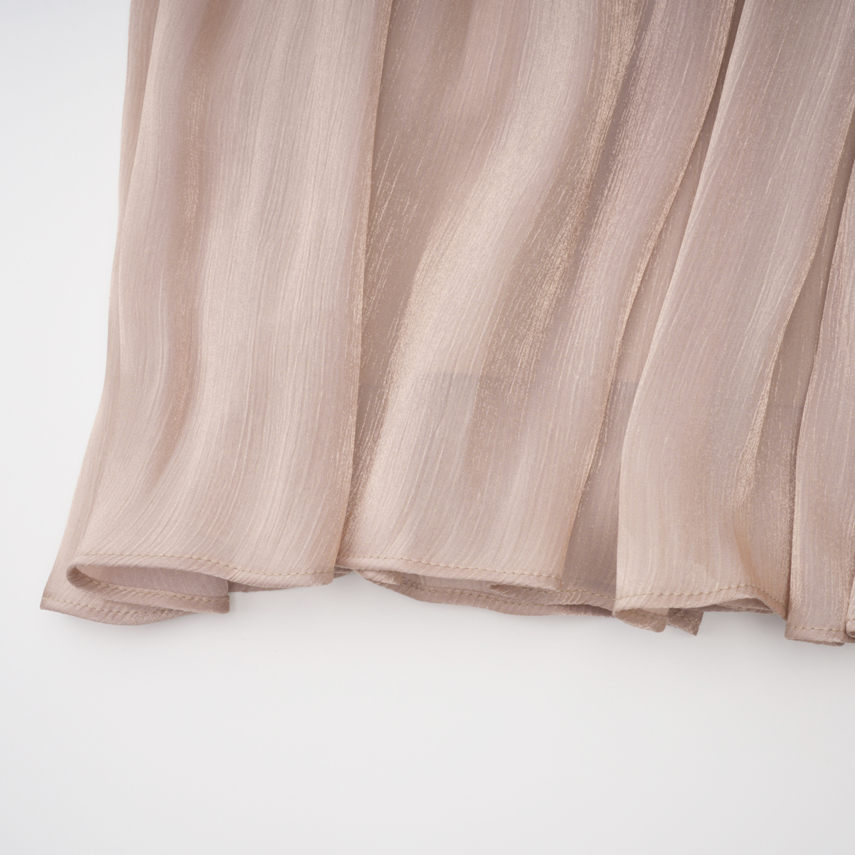 Angelina Champagne Brown Off Shoulder Pleated Maxi Dress