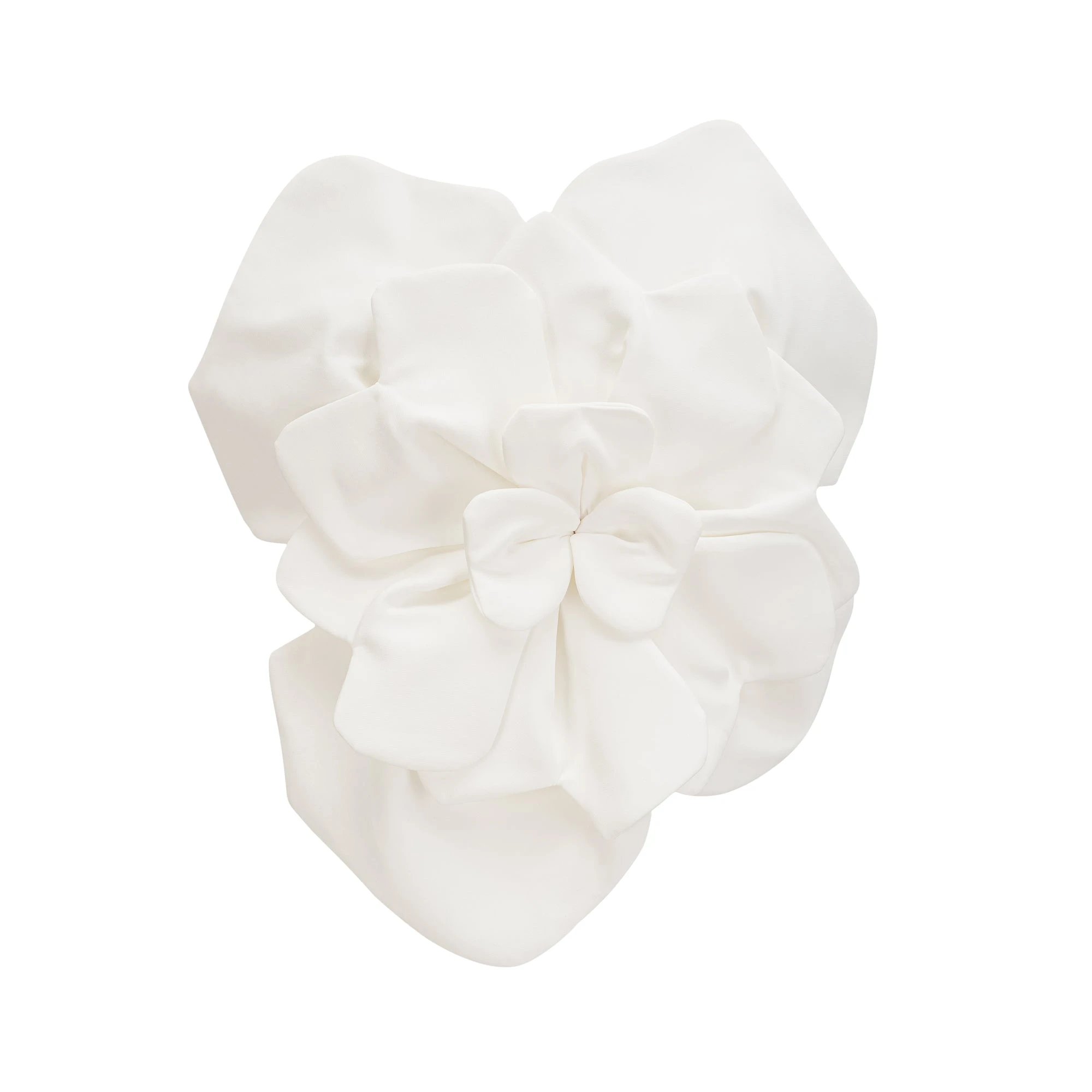 White 3D floral strapless corset top