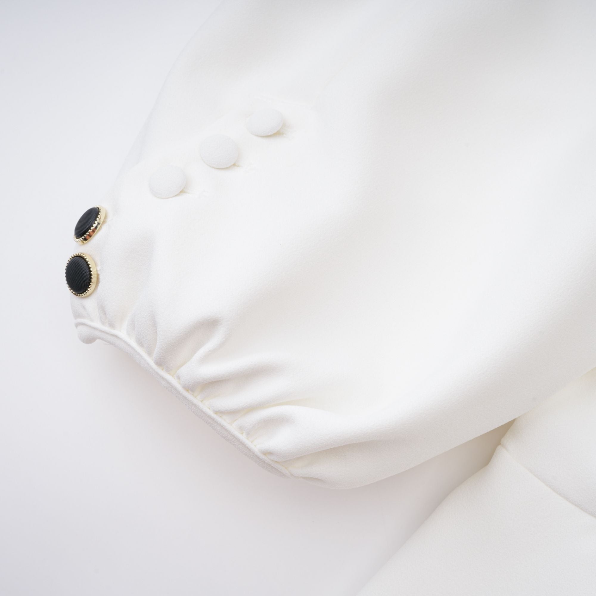 Gwenaëlle White Peplum Waist Blouse