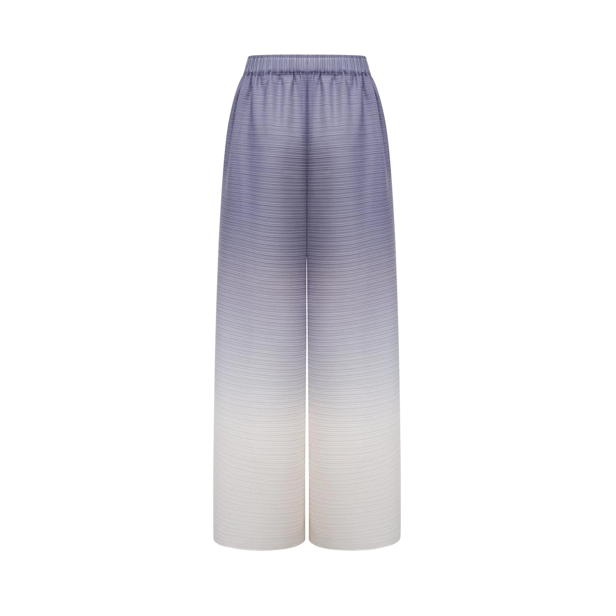Agathe Purple Gradient Wrinkled Blouse & Trousers Matching Set