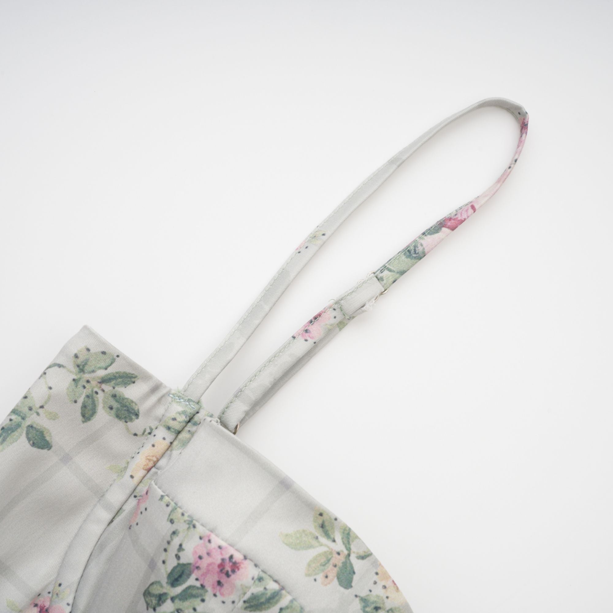 Prunelle Sage-Green Floral-Print Shirred Midi Dress