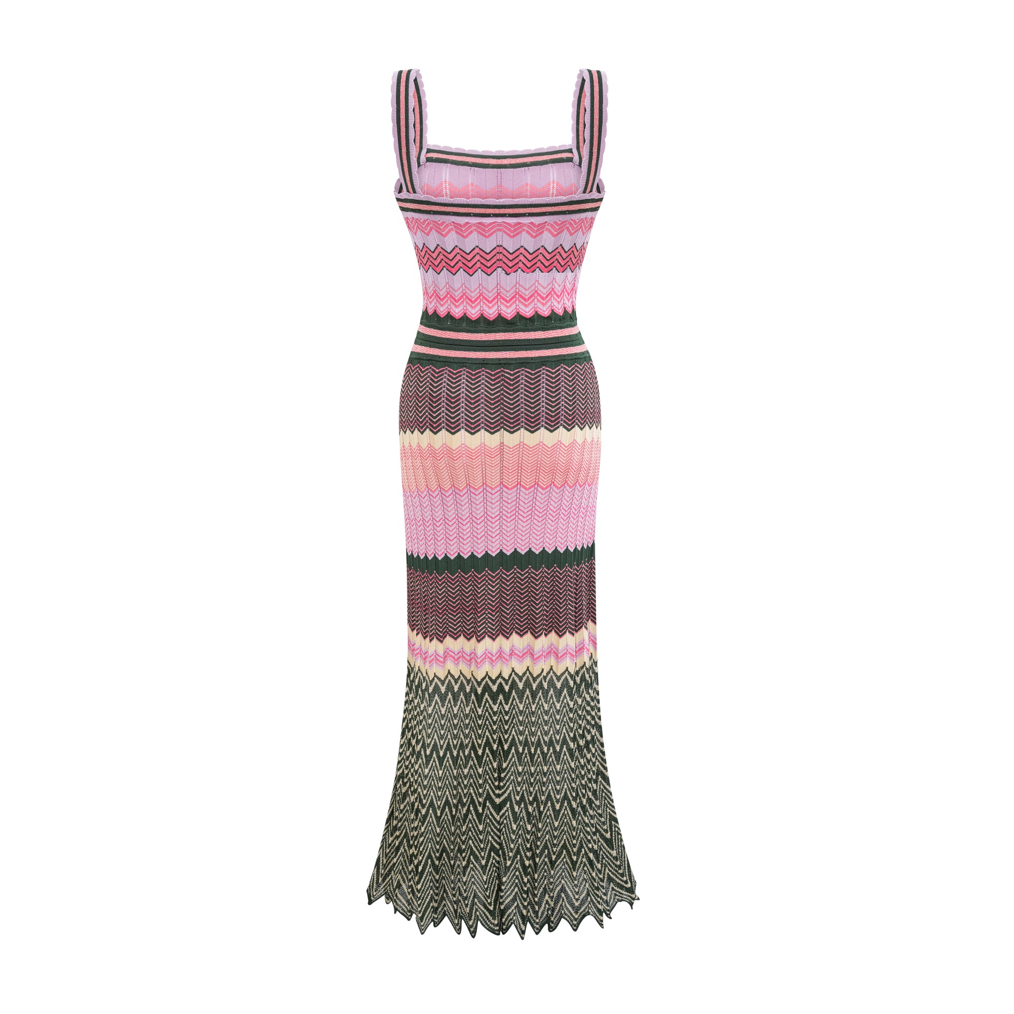 Daphné Contrast-Color Knitted Midi Dress – Miss Rosier - Women's