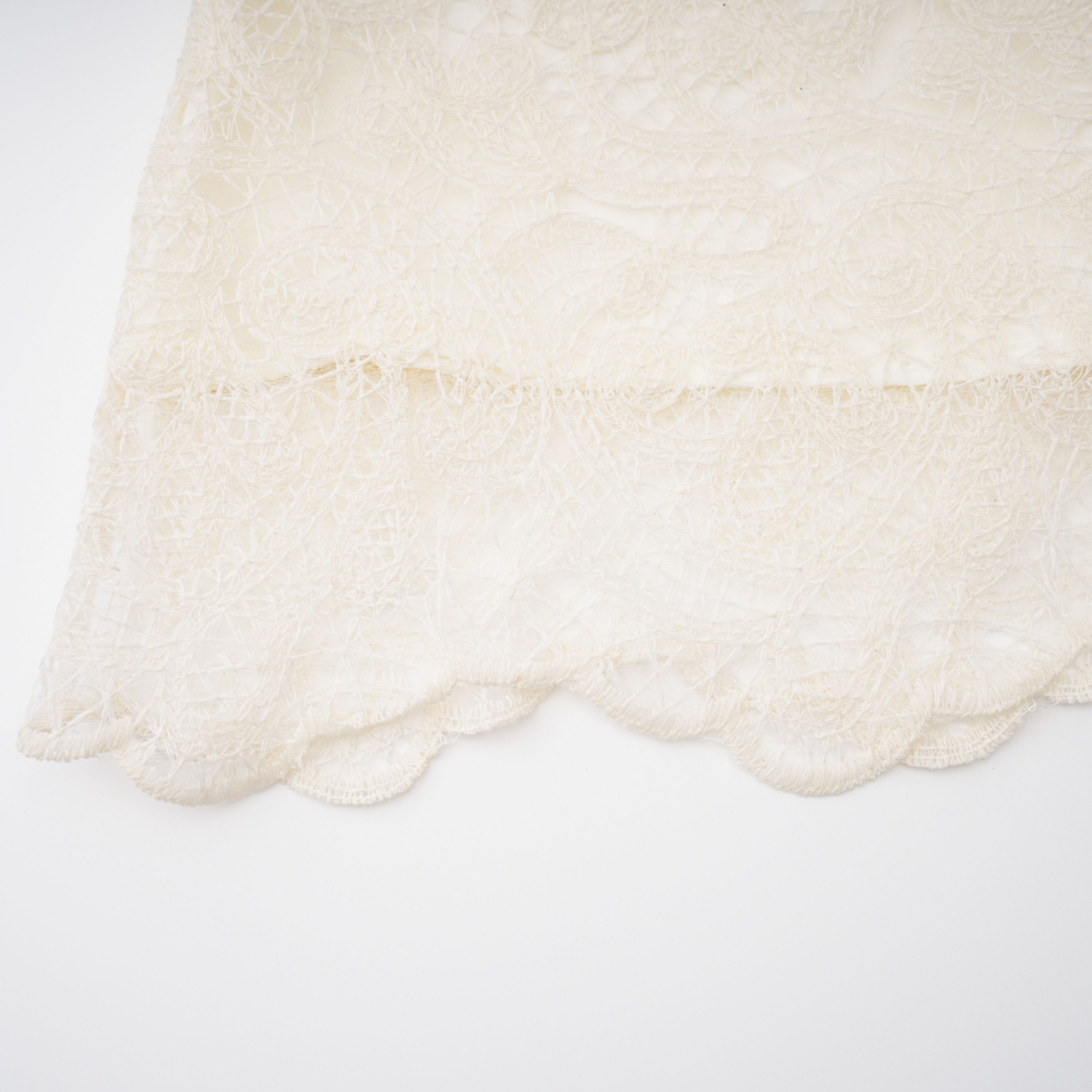 White Lace Blouse & Skirt Set