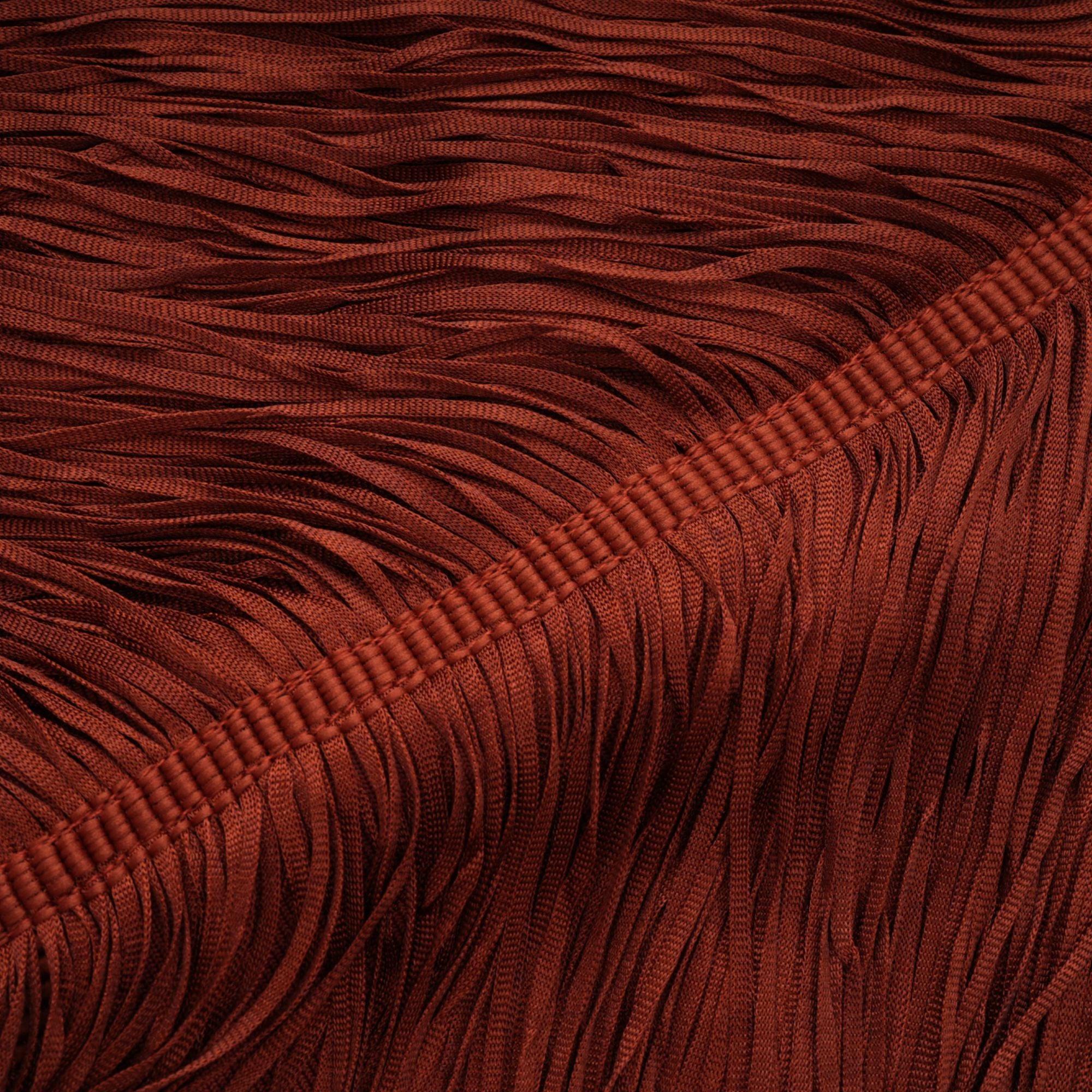 Mélisande Rusty Red Halterneck Fringed Maxi Gown