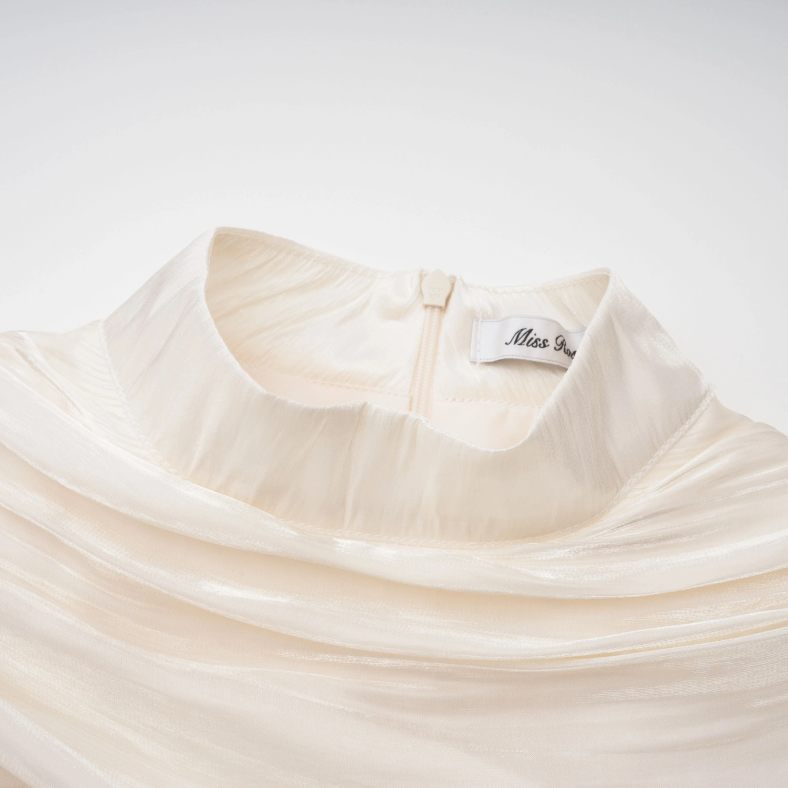 Ruched Cape Ruffled Maxi Dress