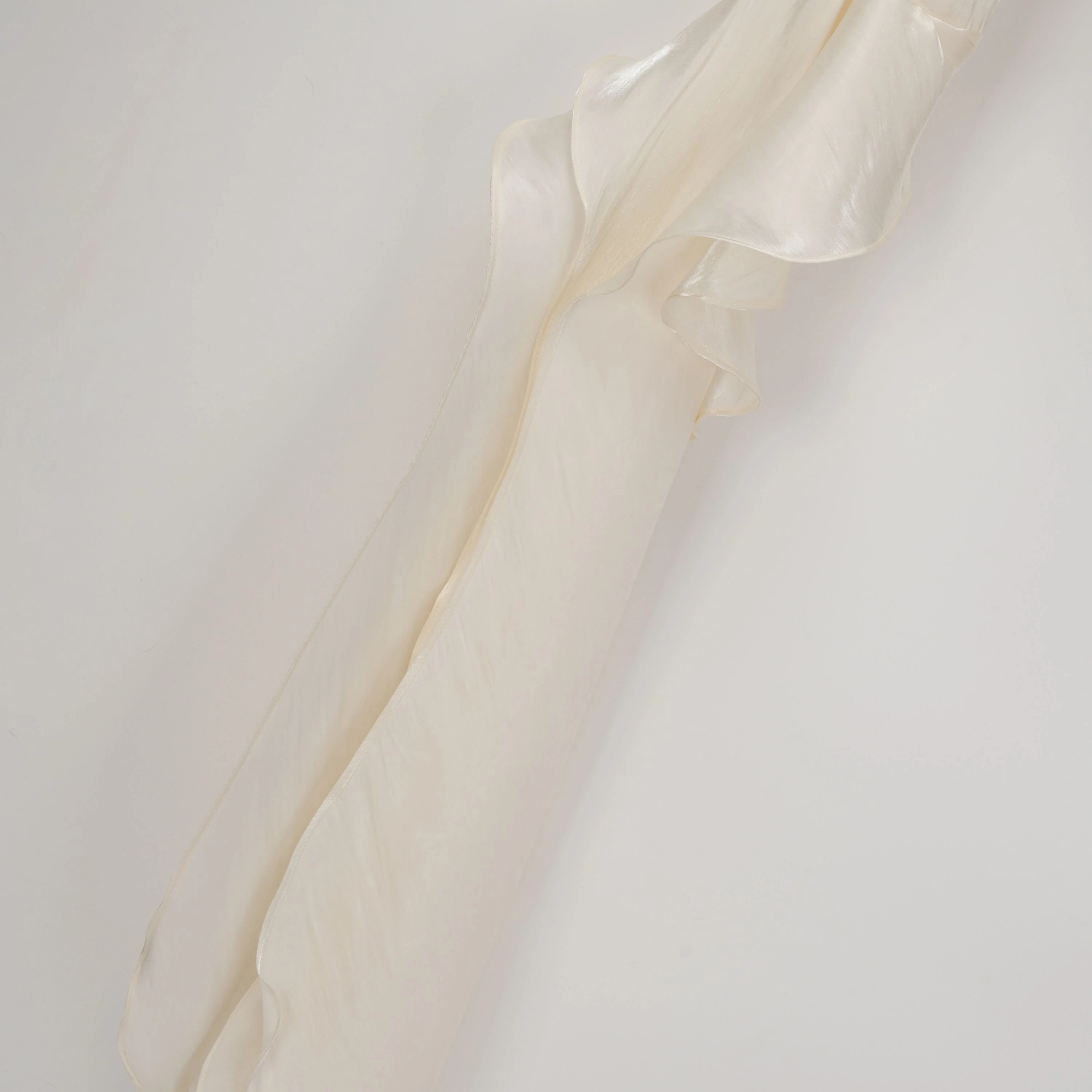 Ruched Cape Ruffled Maxi Dress