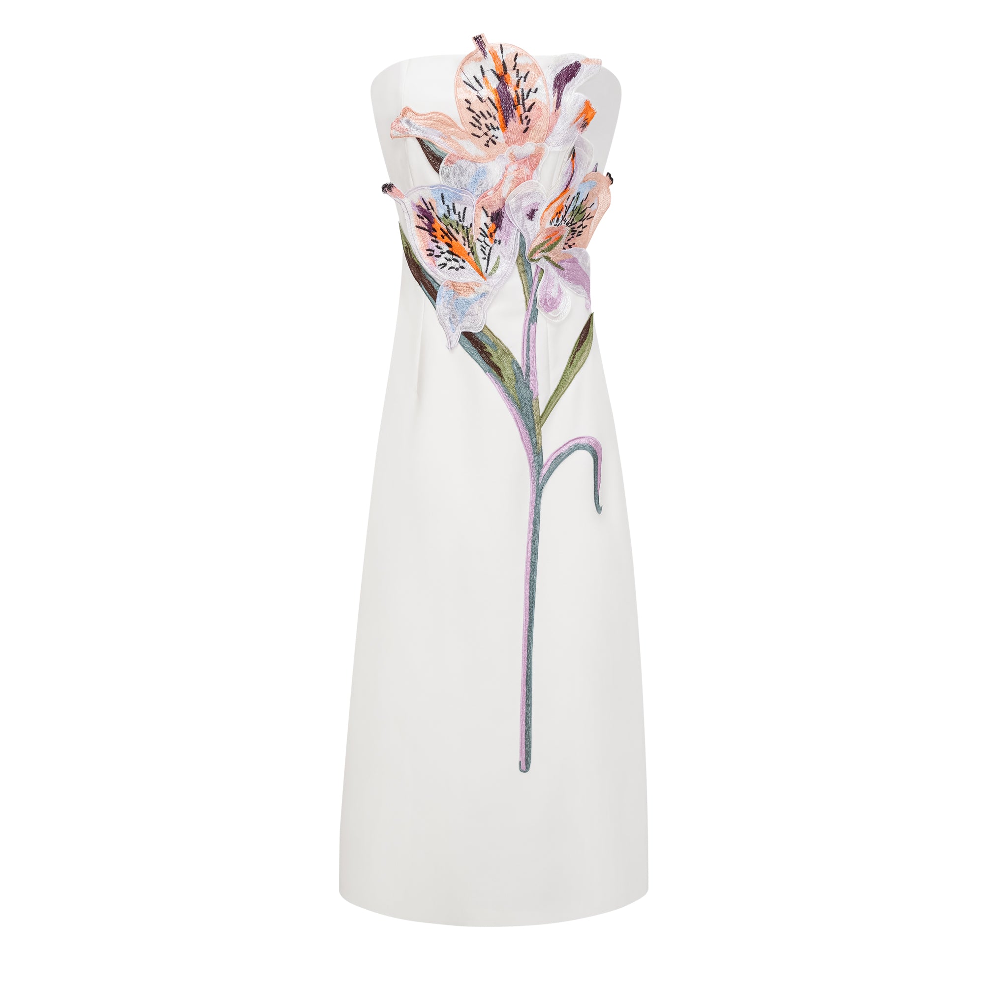 Automne White Floral Embroidered Maxi Dress – Miss Rosier