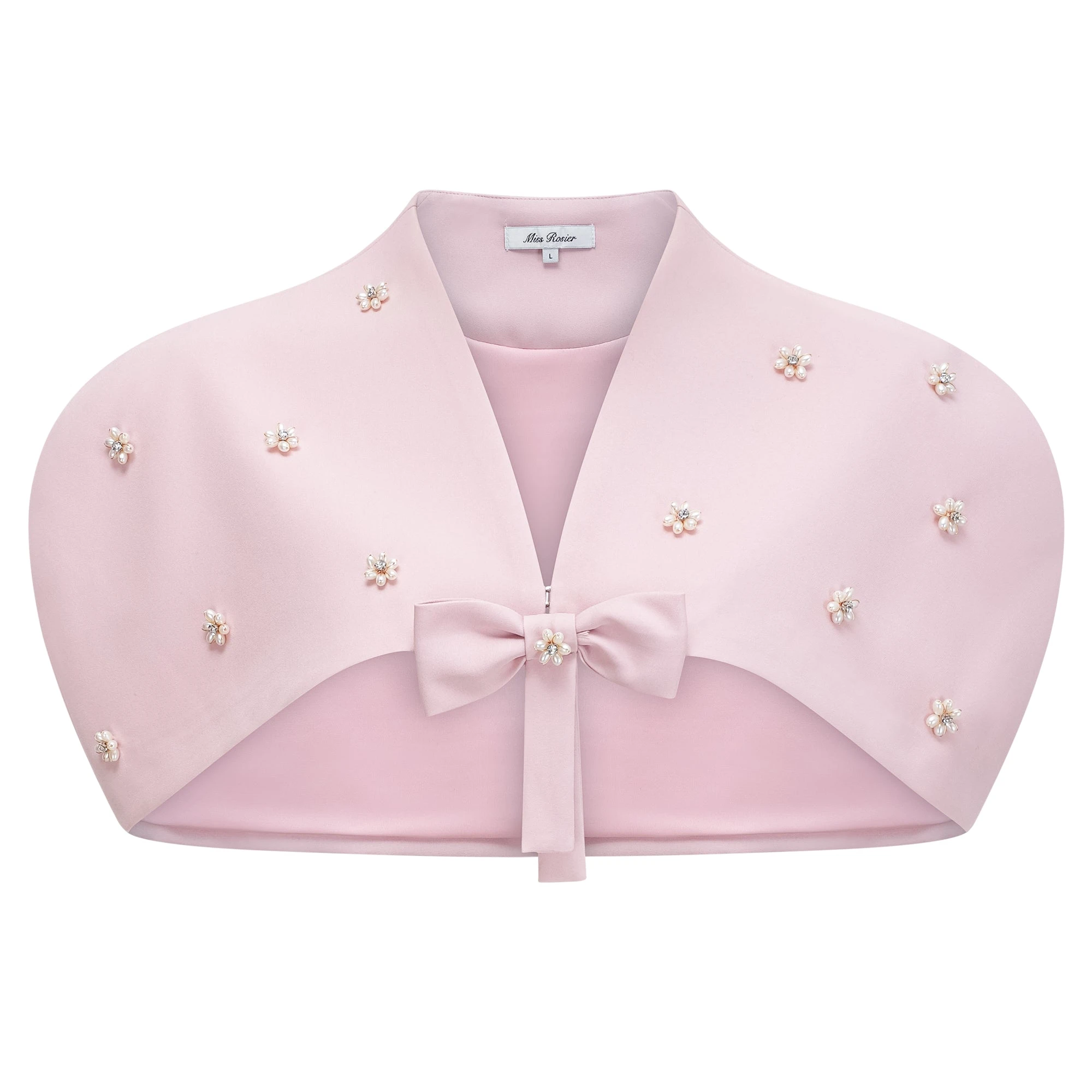 Rhinestone-Adorned Corset & Bolero & Pleated Skirt