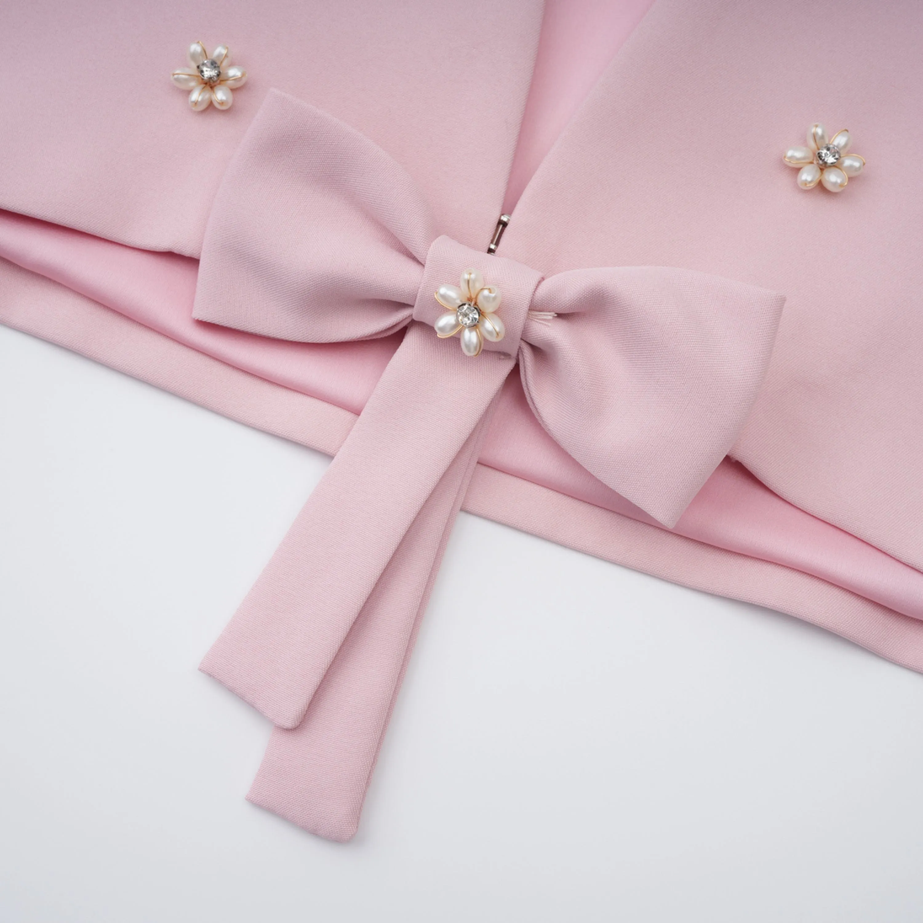 Priscille Pink Shawl & Corset Top & Pleated Skirt Set – Miss