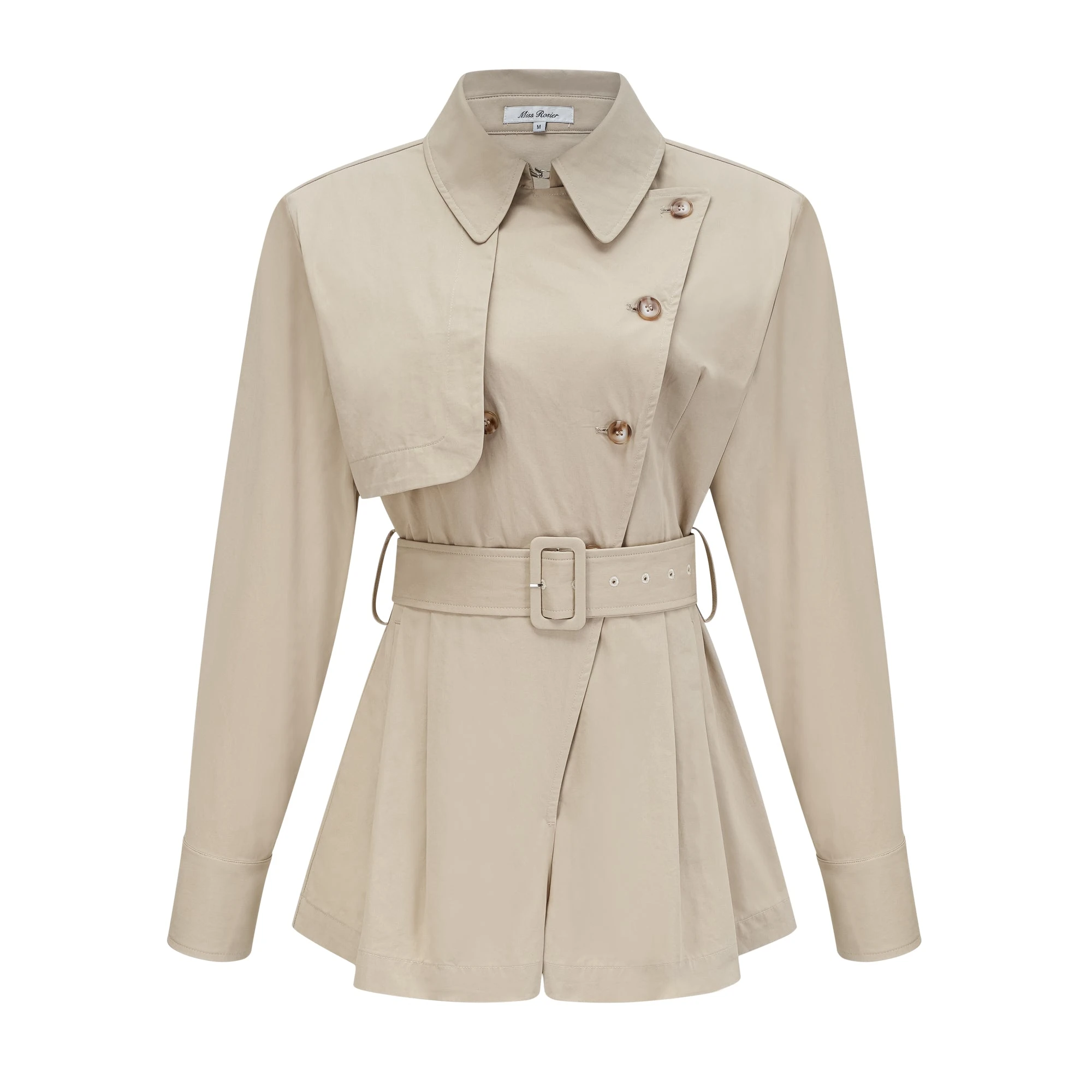 Asymmetrical Trench Style Playsuit