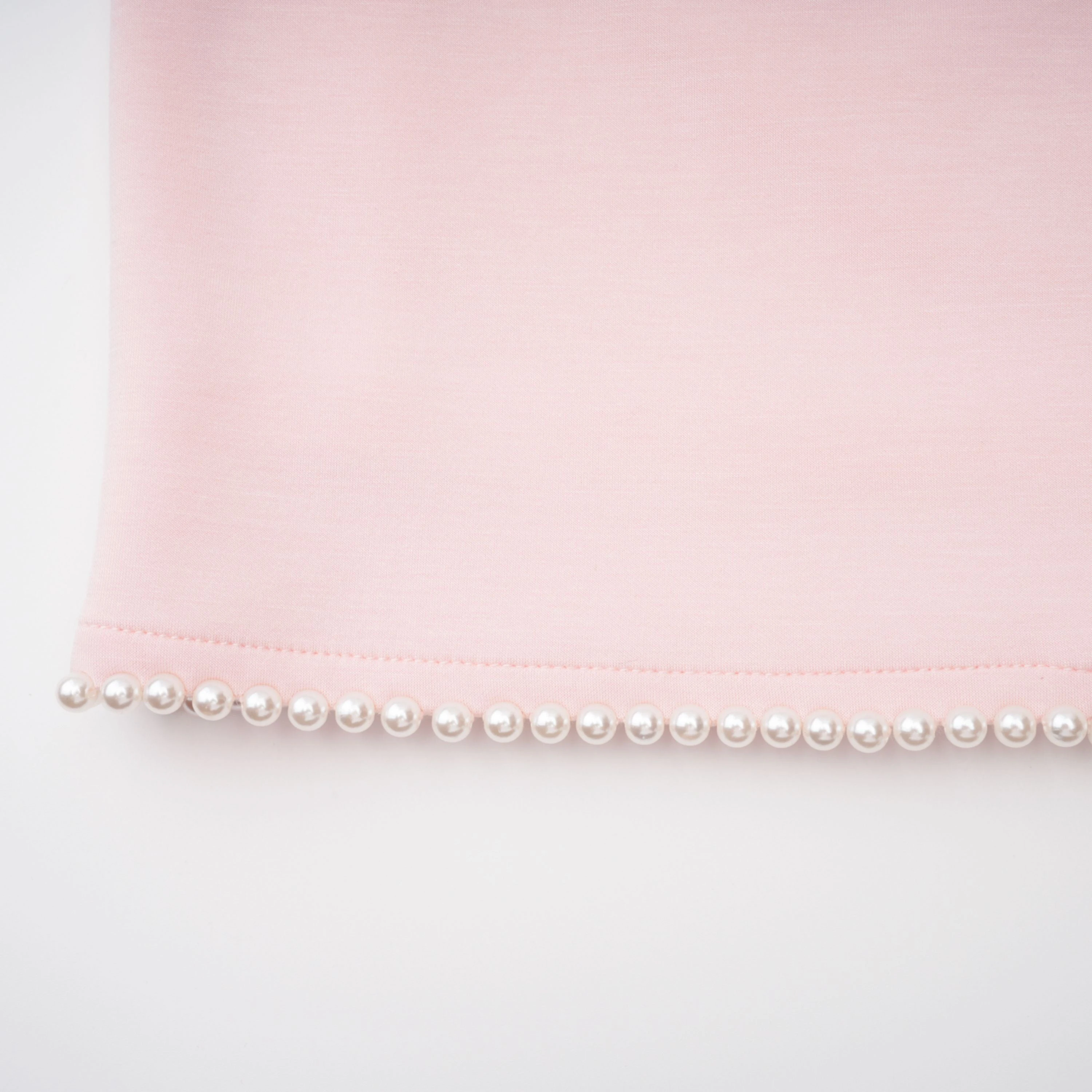 Piroska Pink Sleeveless Pearl Trim Mini Dress