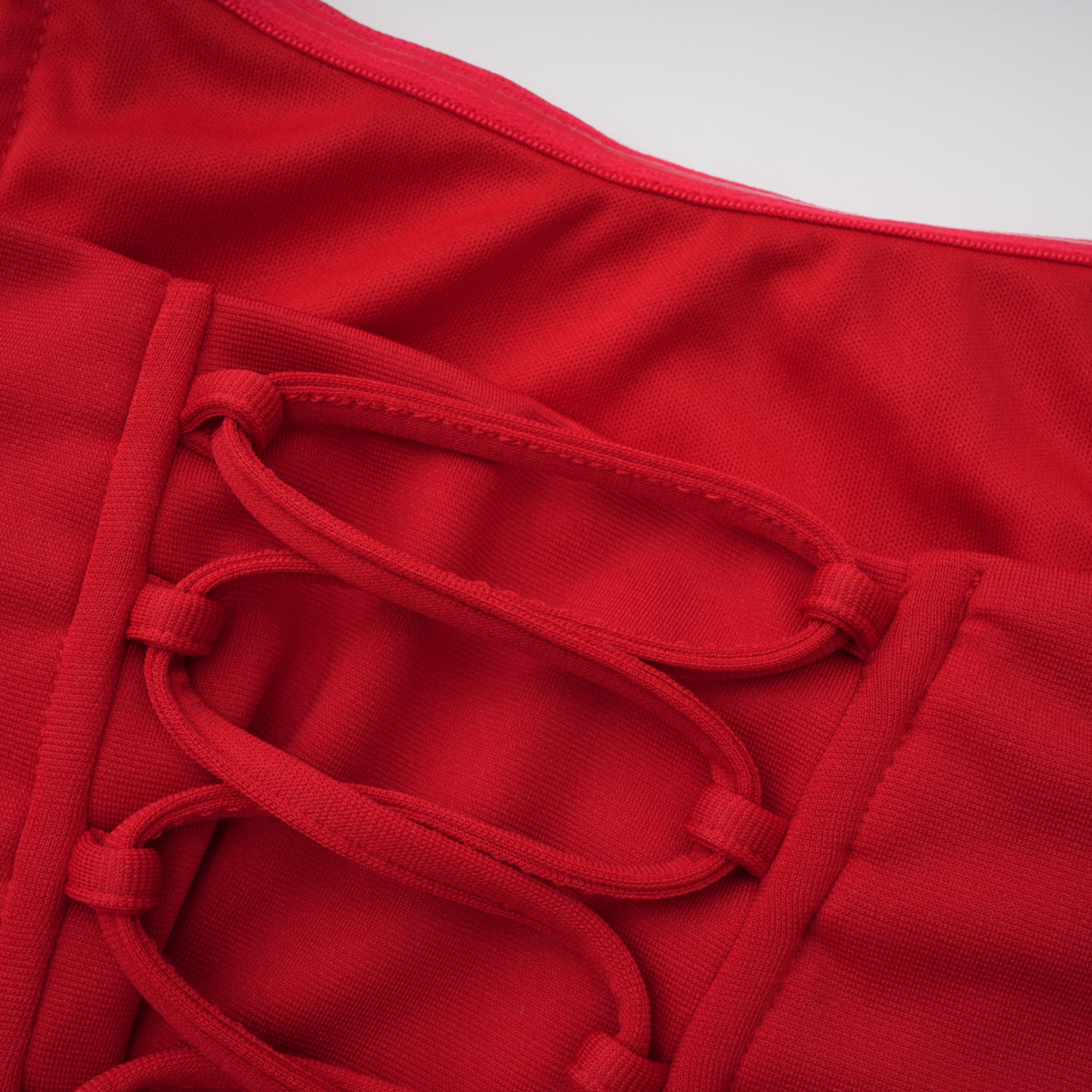 Berit Red Scarf Off Shoulder Ruched Maxi Dress