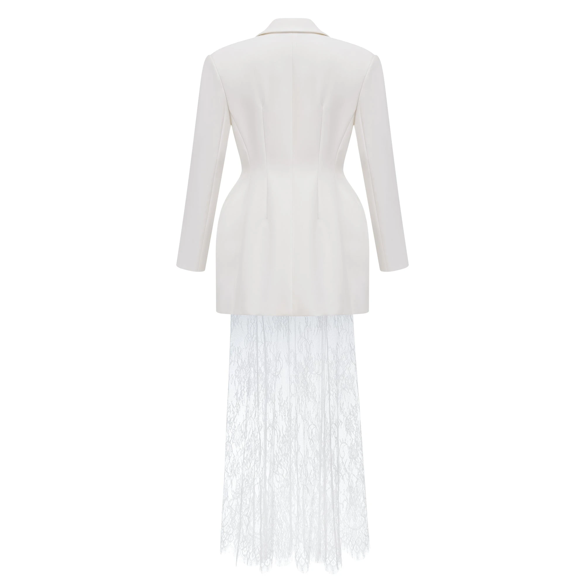 Blazer & Lace Skirt Set