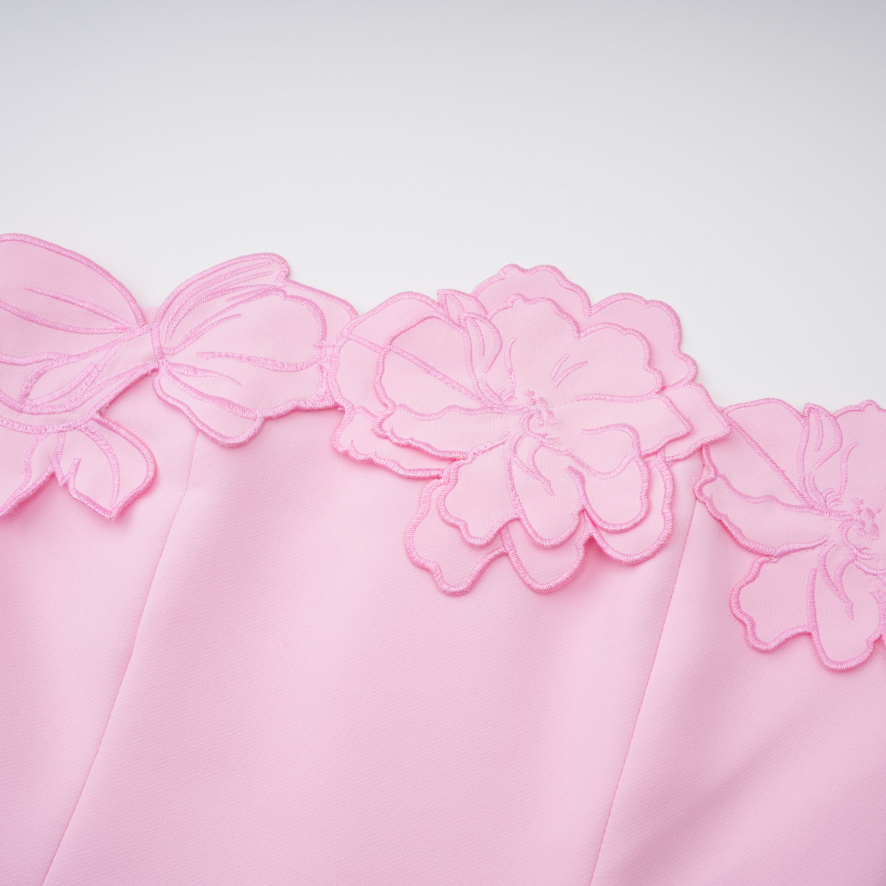 Inga Pink Strapless Floral Embroidered Maxi Dress – Miss Rosier