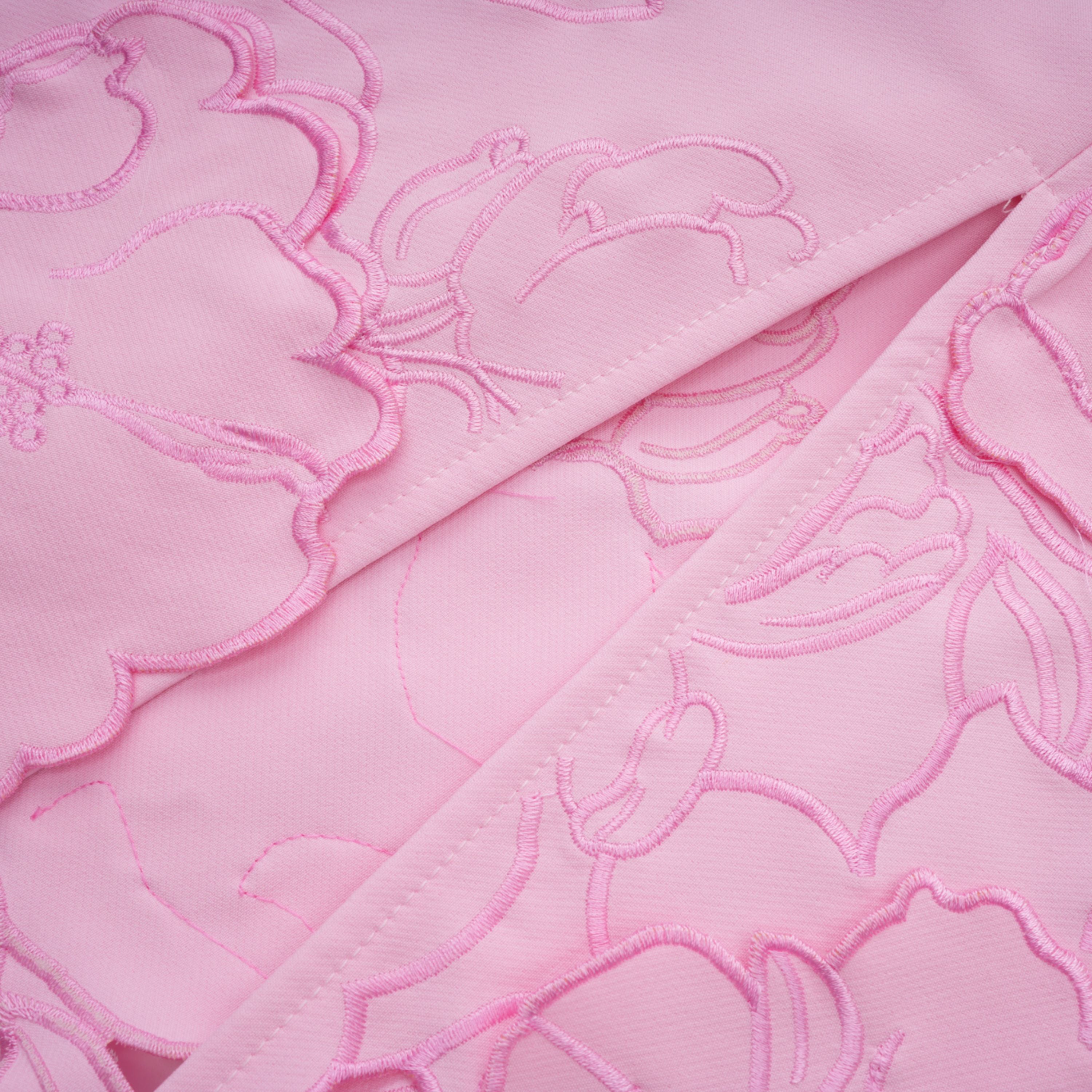 Inga Pink Strapless Floral Embroidered Maxi Dress – Miss Rosier