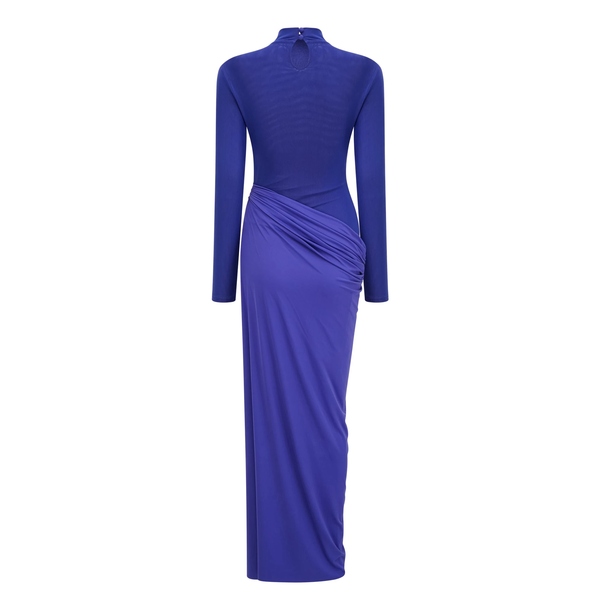 Electric Blue Long Sleeve Maxi Dress