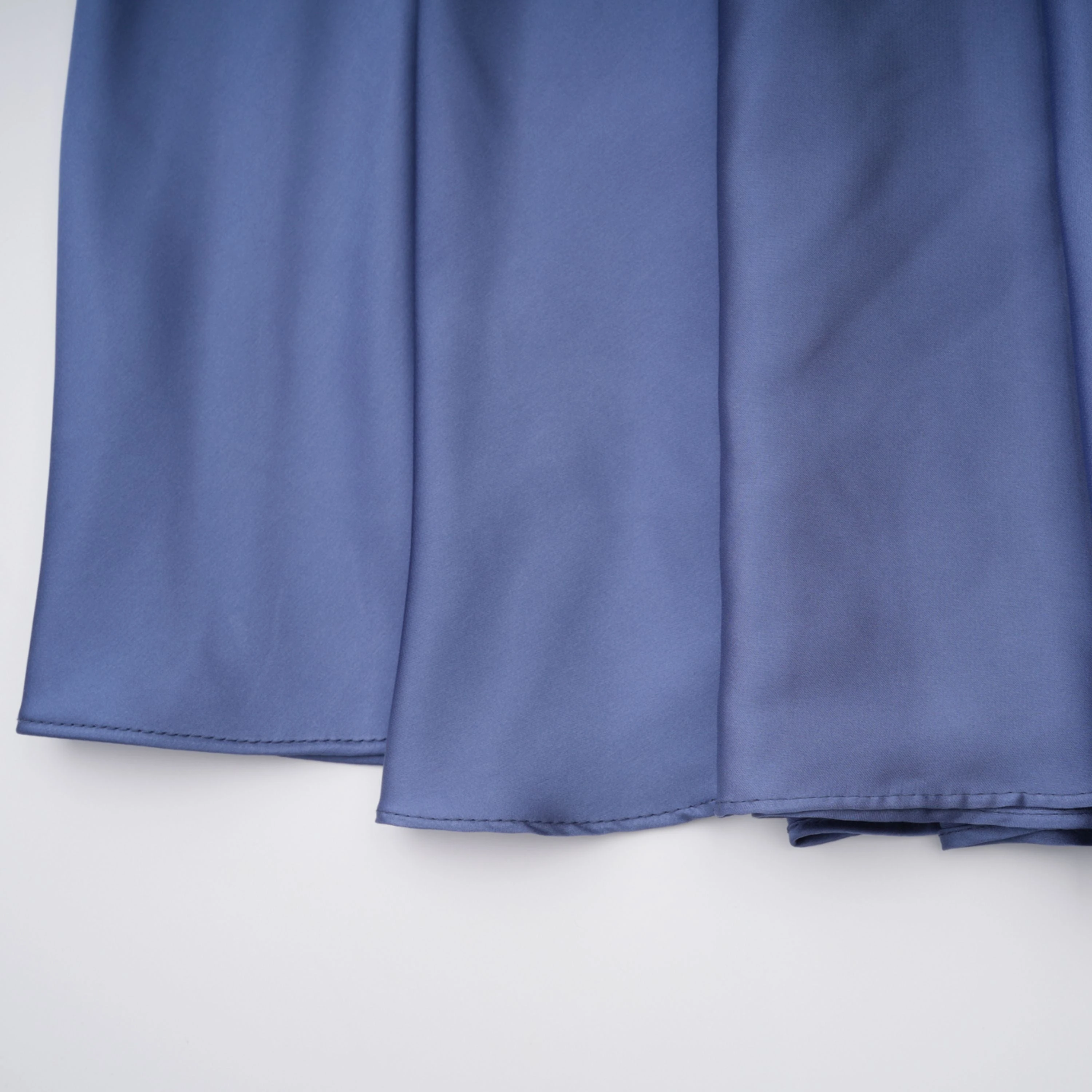 Angelína Blue Diagonal Pleated Gathered Maxi Gown