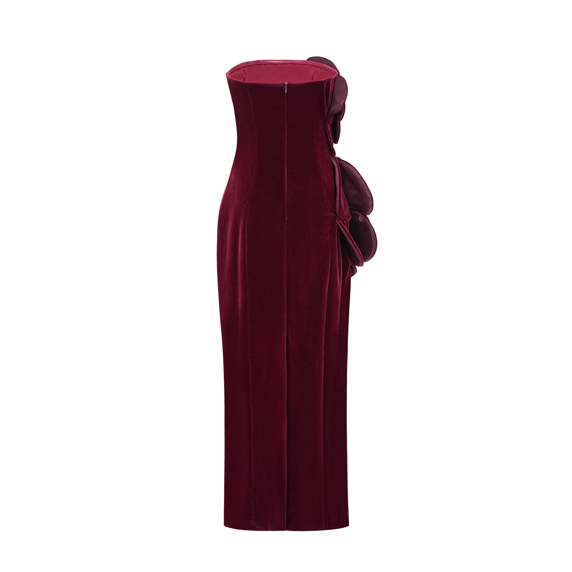 Azura Red Floral Appliqué Maxi Dress