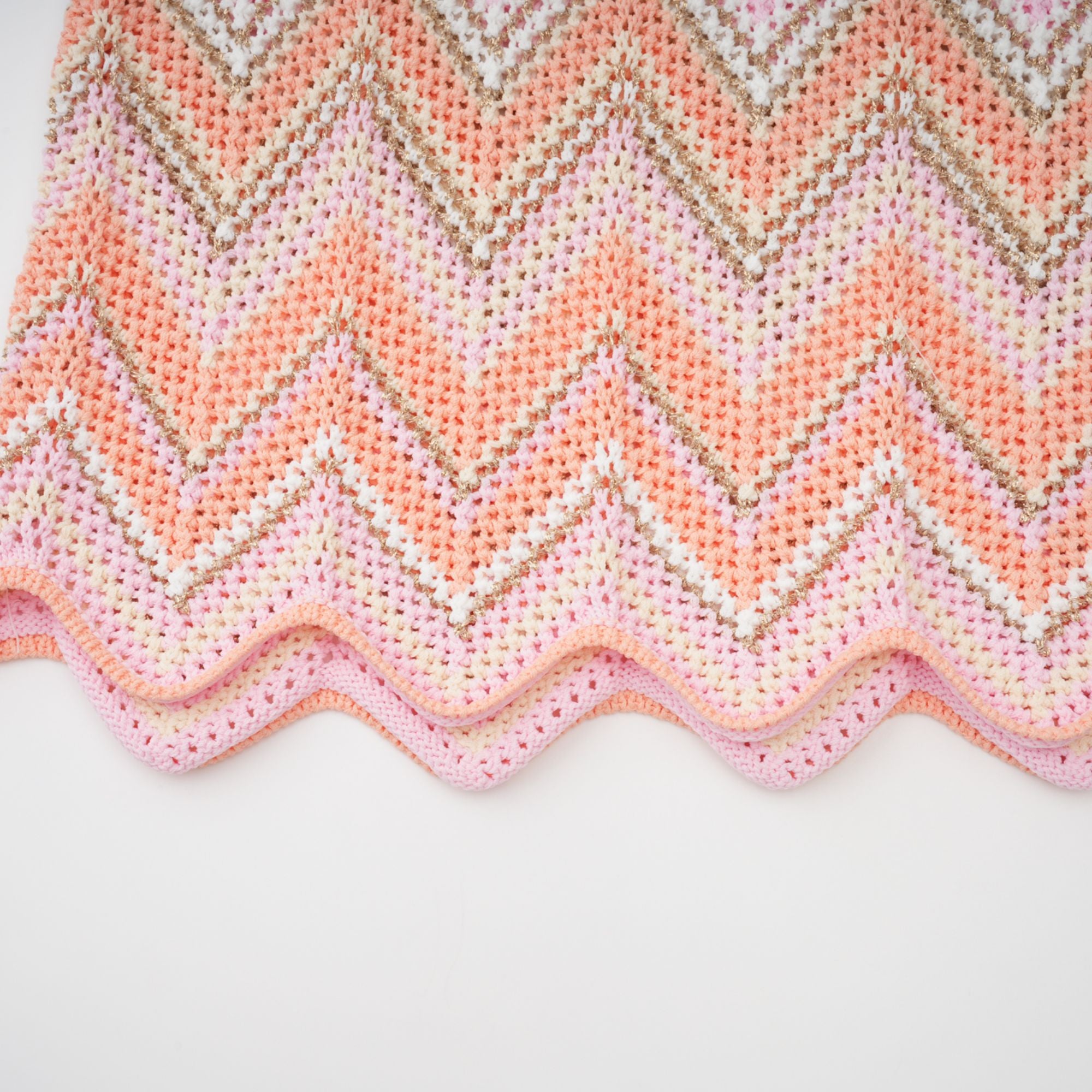 Irina Pink Zigzag Pointelle Knit Matching Set