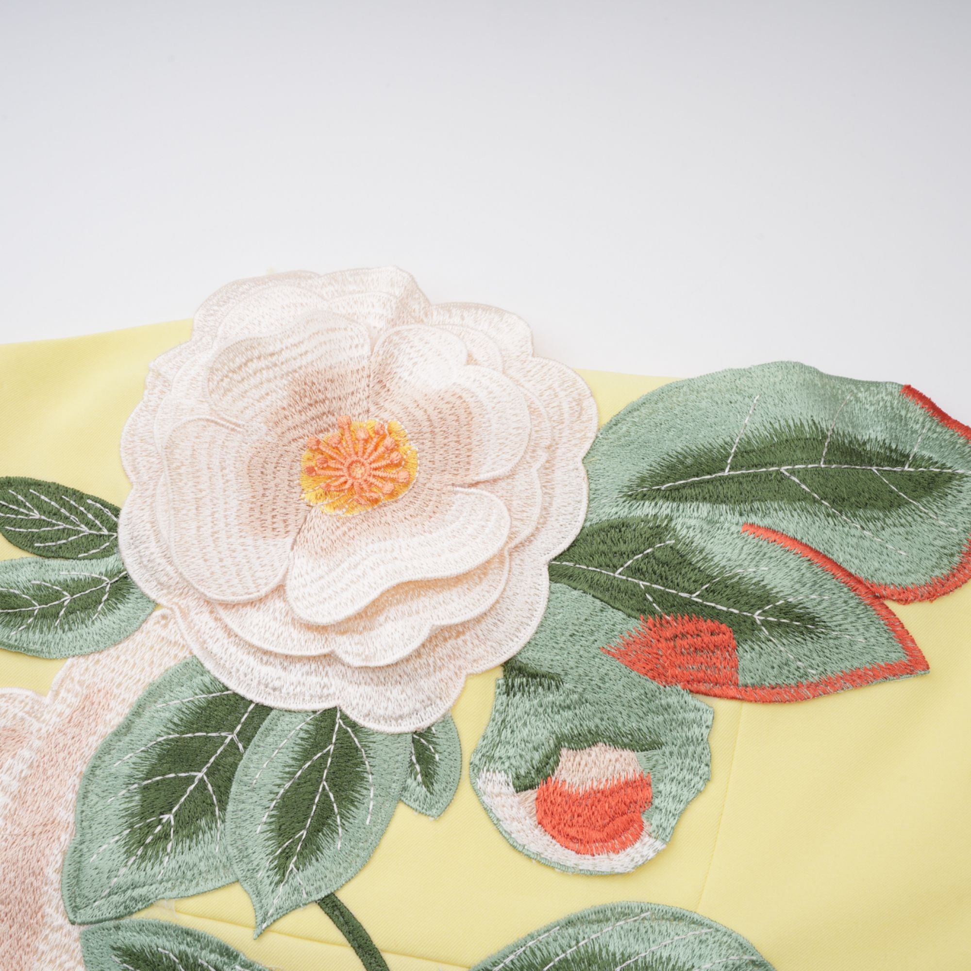 Abigail Yellow Floral Embroidered Mini Dress – Miss Rosier