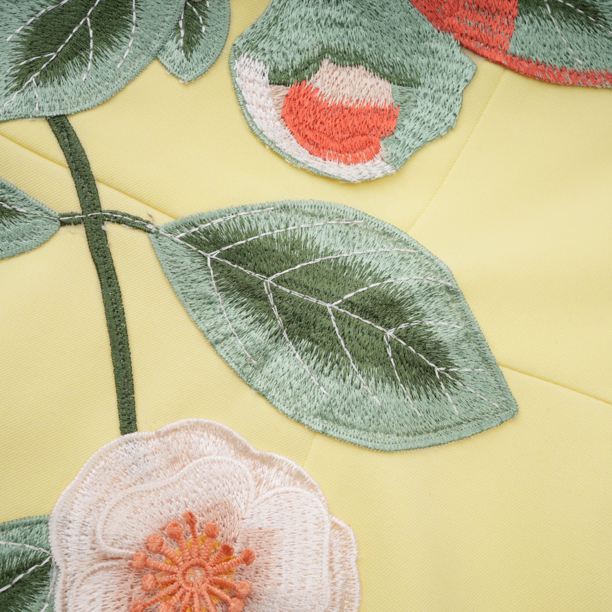 Abigail Yellow Floral Embroidered Mini Dress – Miss Rosier