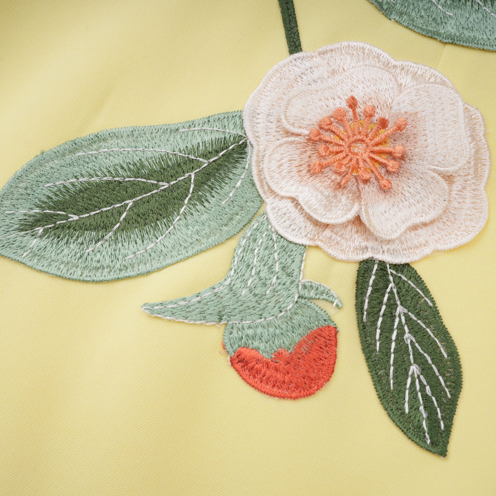 Abigail Yellow Floral Embroidered Mini Dress – Miss Rosier