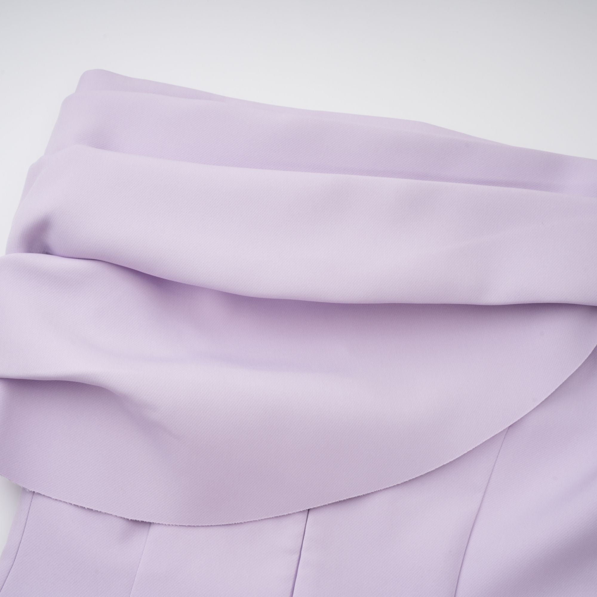 Annabelle Purple Cape-Design Ribbon Maxi Dress
