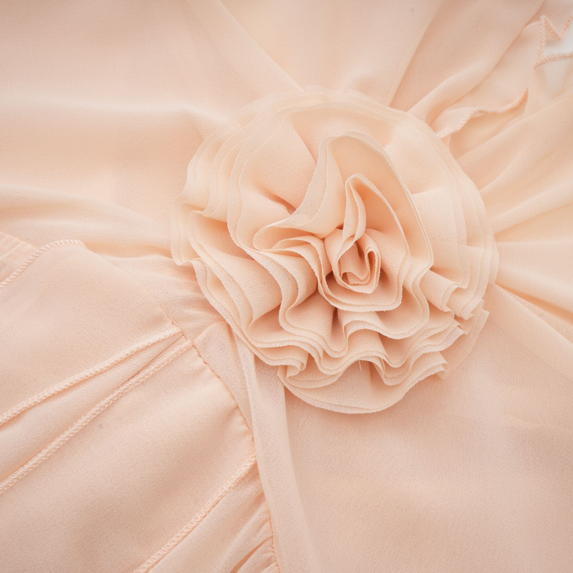 Élodie Ruffled Faux-Flower Maxi Dress
