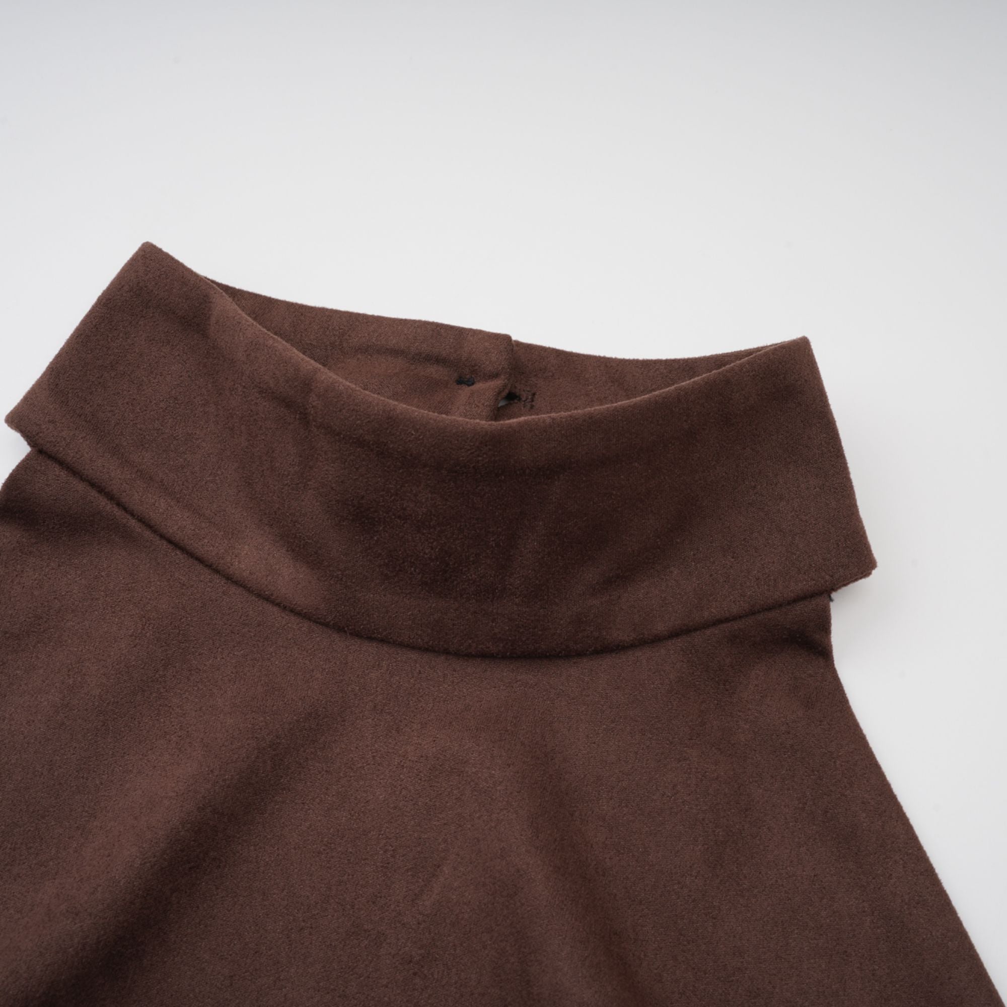 Chaney Brown Suede Bubble Hem Top & Shorts Set