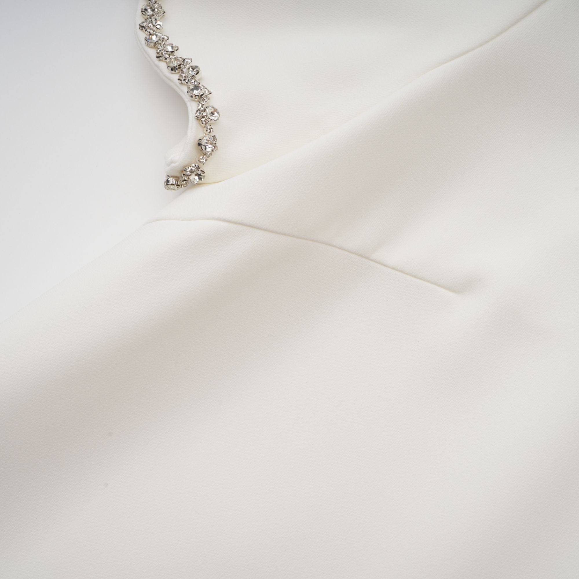 Bérénice White Crystal-Embellished Mini Dress